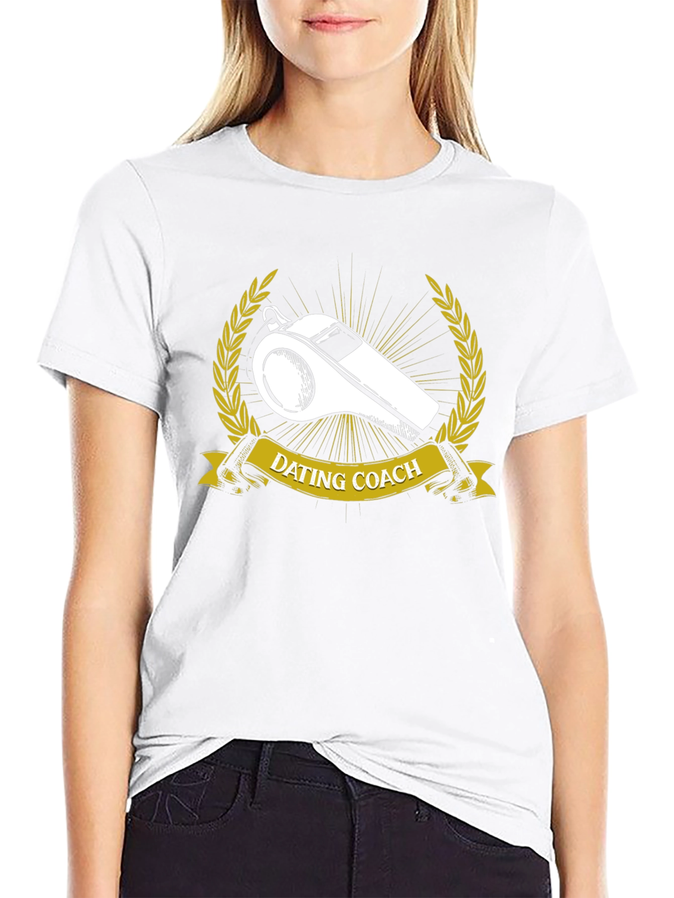 Camiseta Coach de Citas - Silbato Dorado