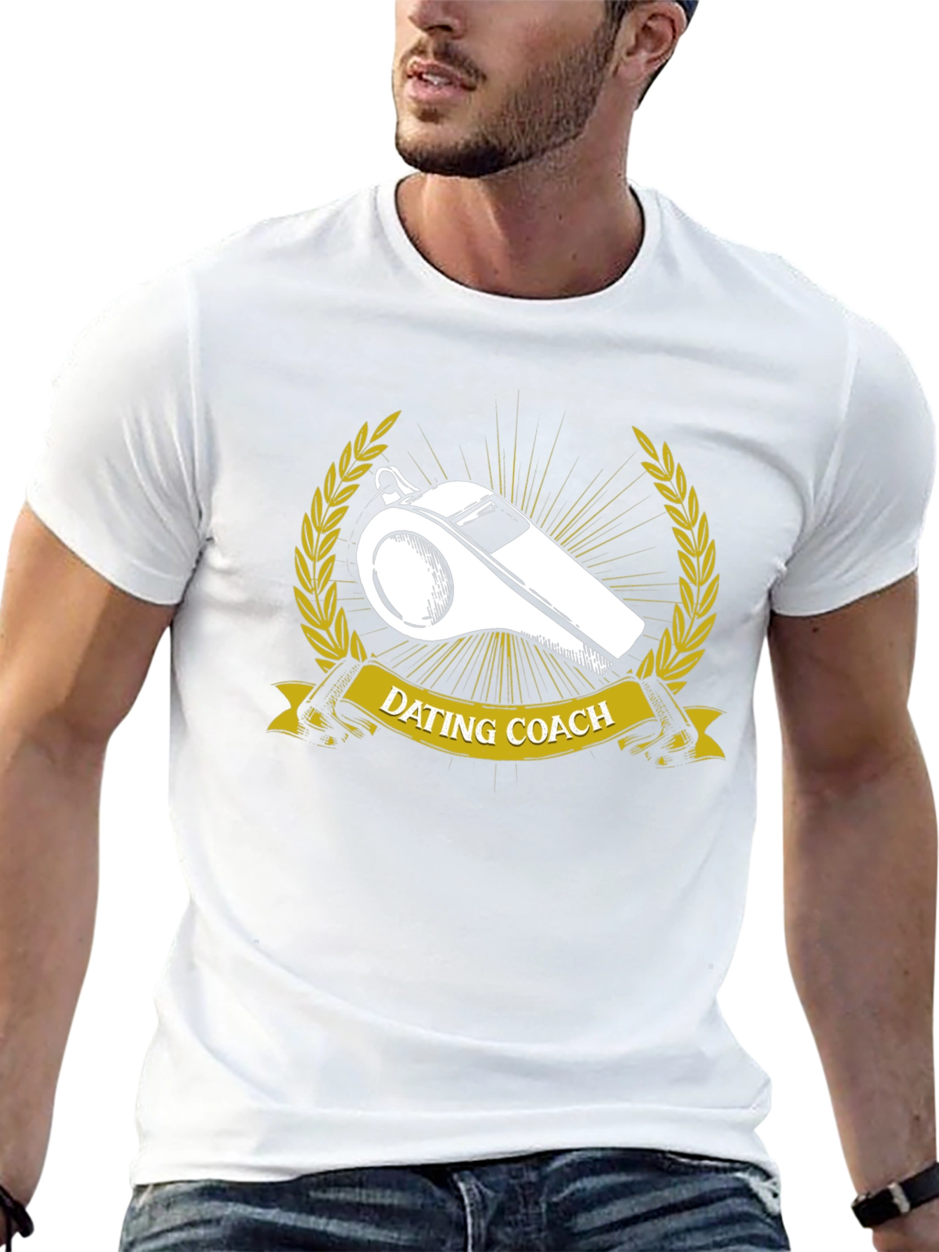 Camiseta Coach de Citas - Silbato Dorado