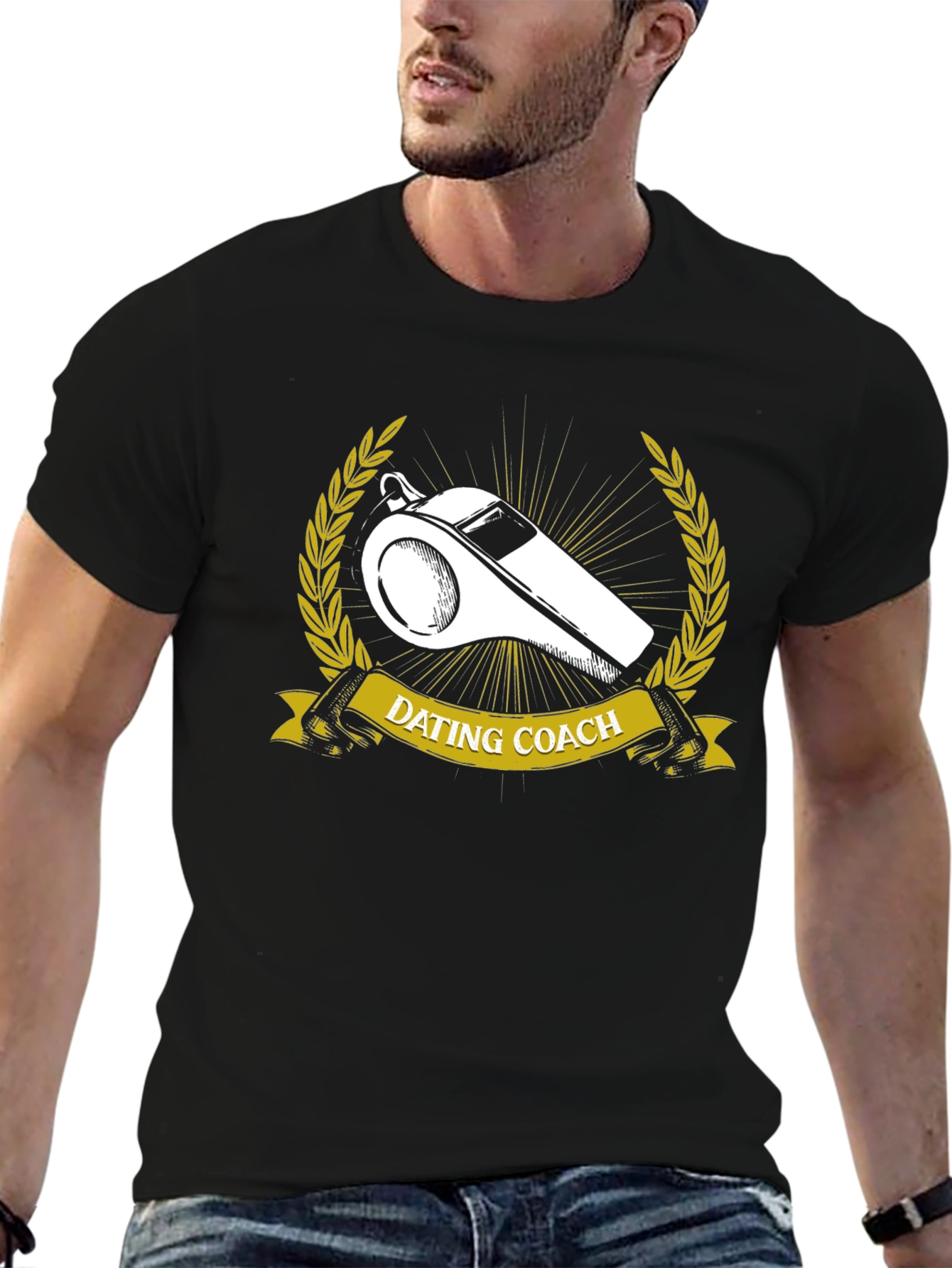 Camiseta Coach de Citas - Silbato Dorado