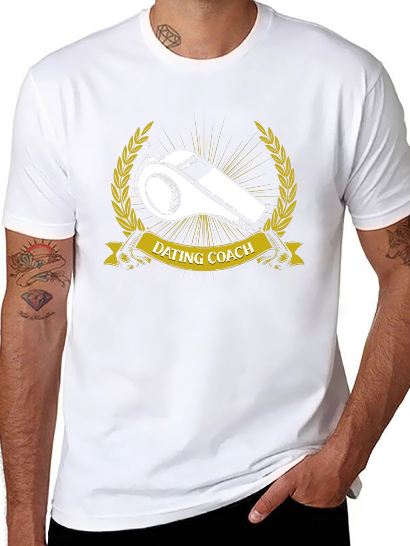 Camiseta Coach de Citas - Silbato Dorado