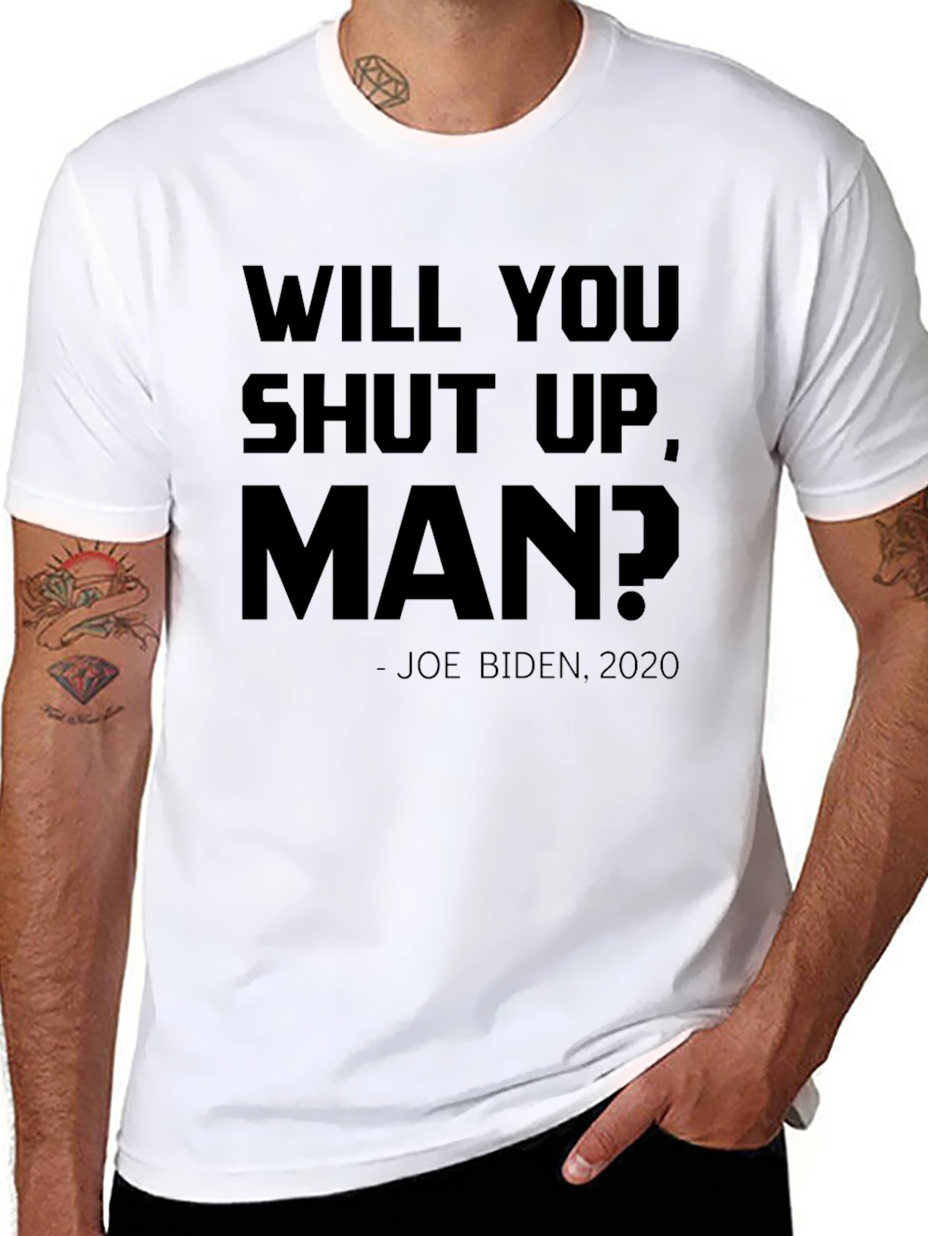 Camiseta Negra: Will You Shut Up Man?