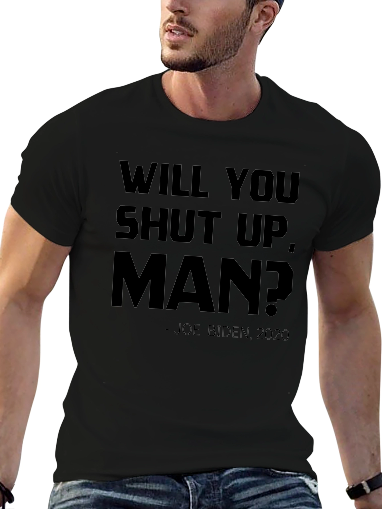 Camiseta Negra: Will You Shut Up Man?