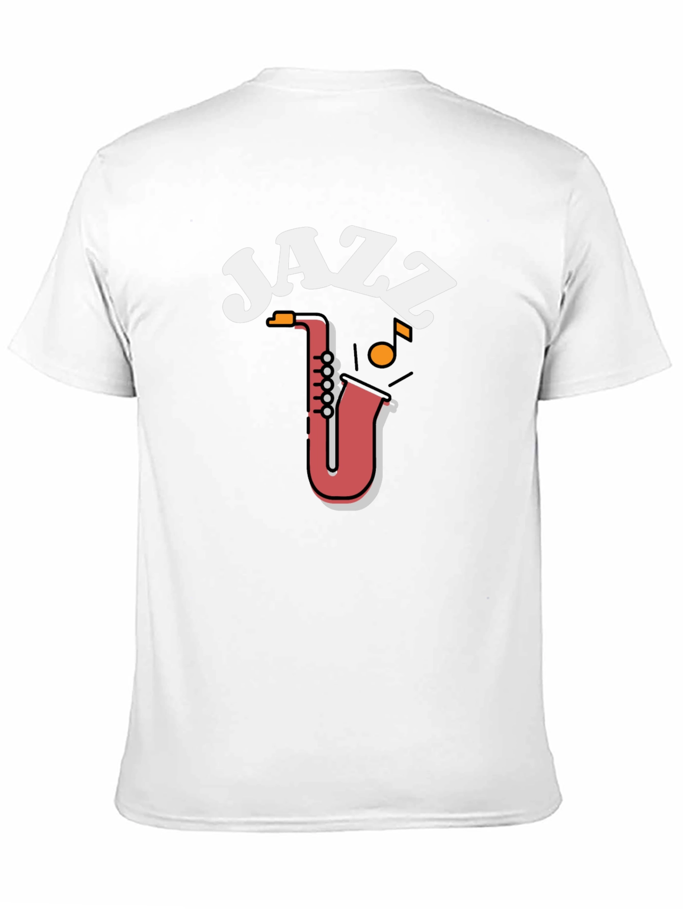 Camiseta Negra Diseño Jazz Saxofón para Hombre