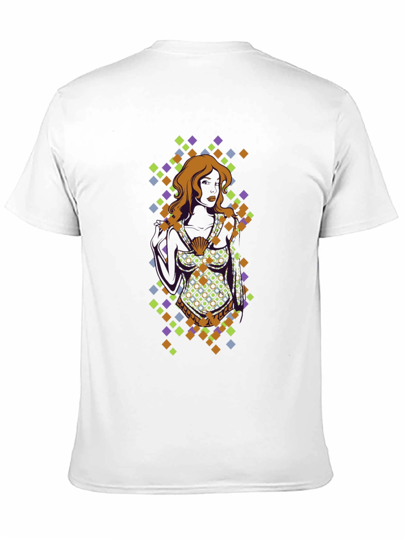 Camiseta Negra con Diseño Mujer y Diamantes