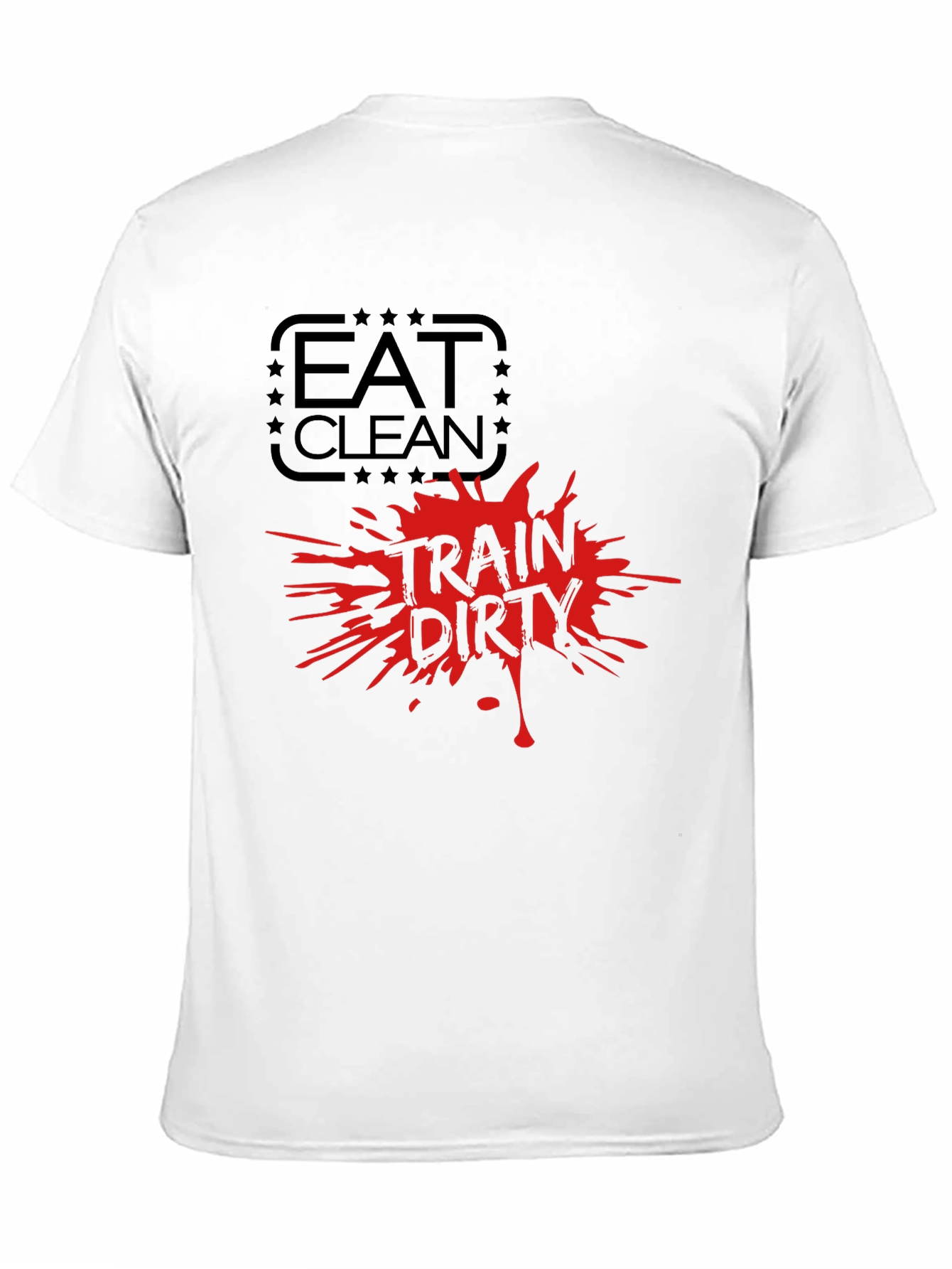 Camiseta Negra Hombre Eat Clean Train Dirty