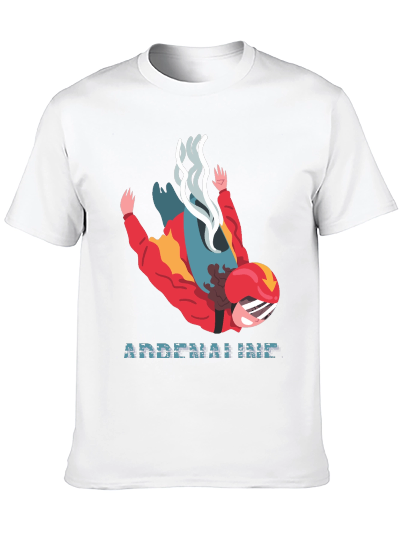 Camiseta Negra Adrenalina Paracaidismo
