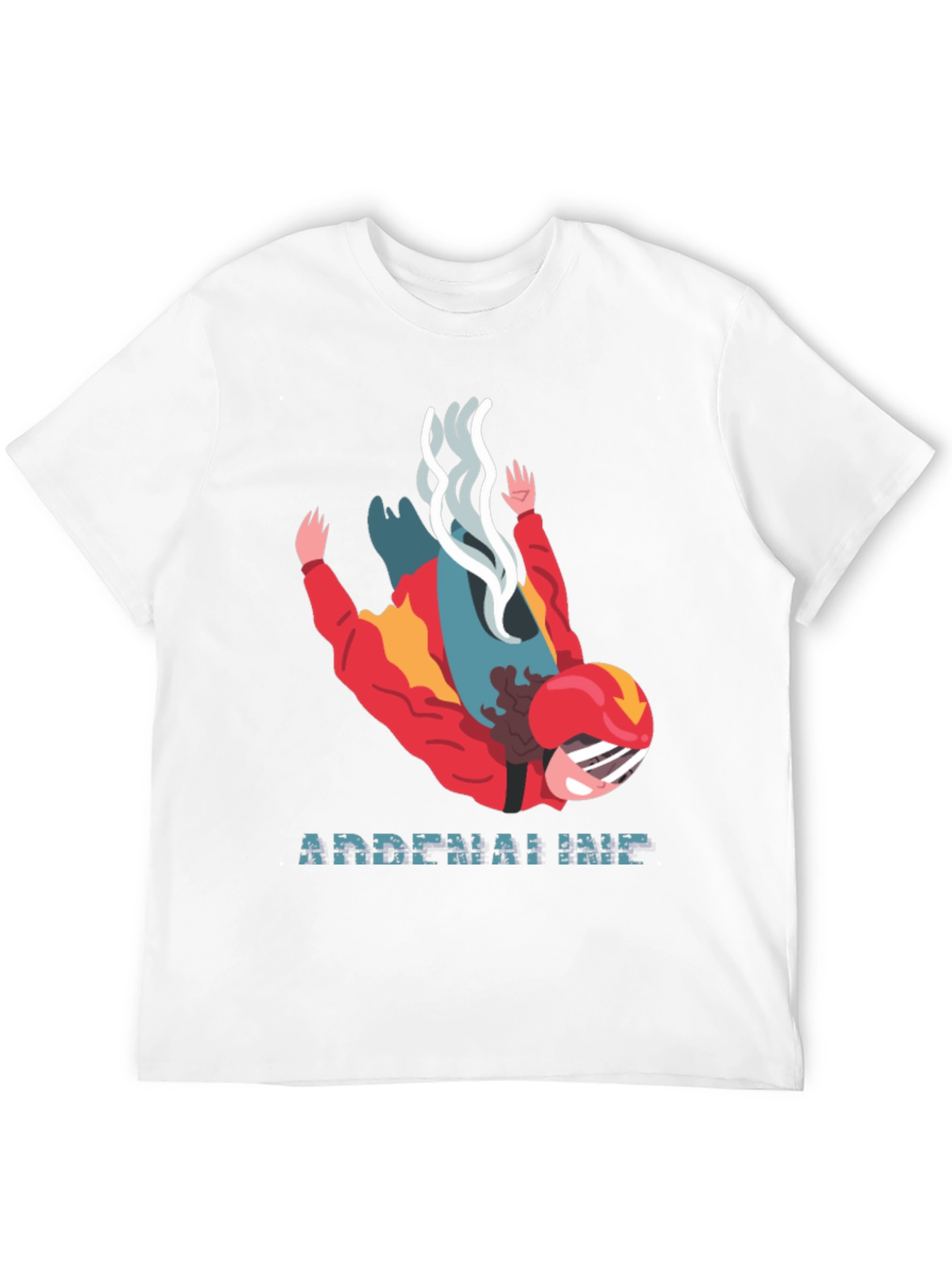 Camiseta Negra Adrenalina Paracaidismo