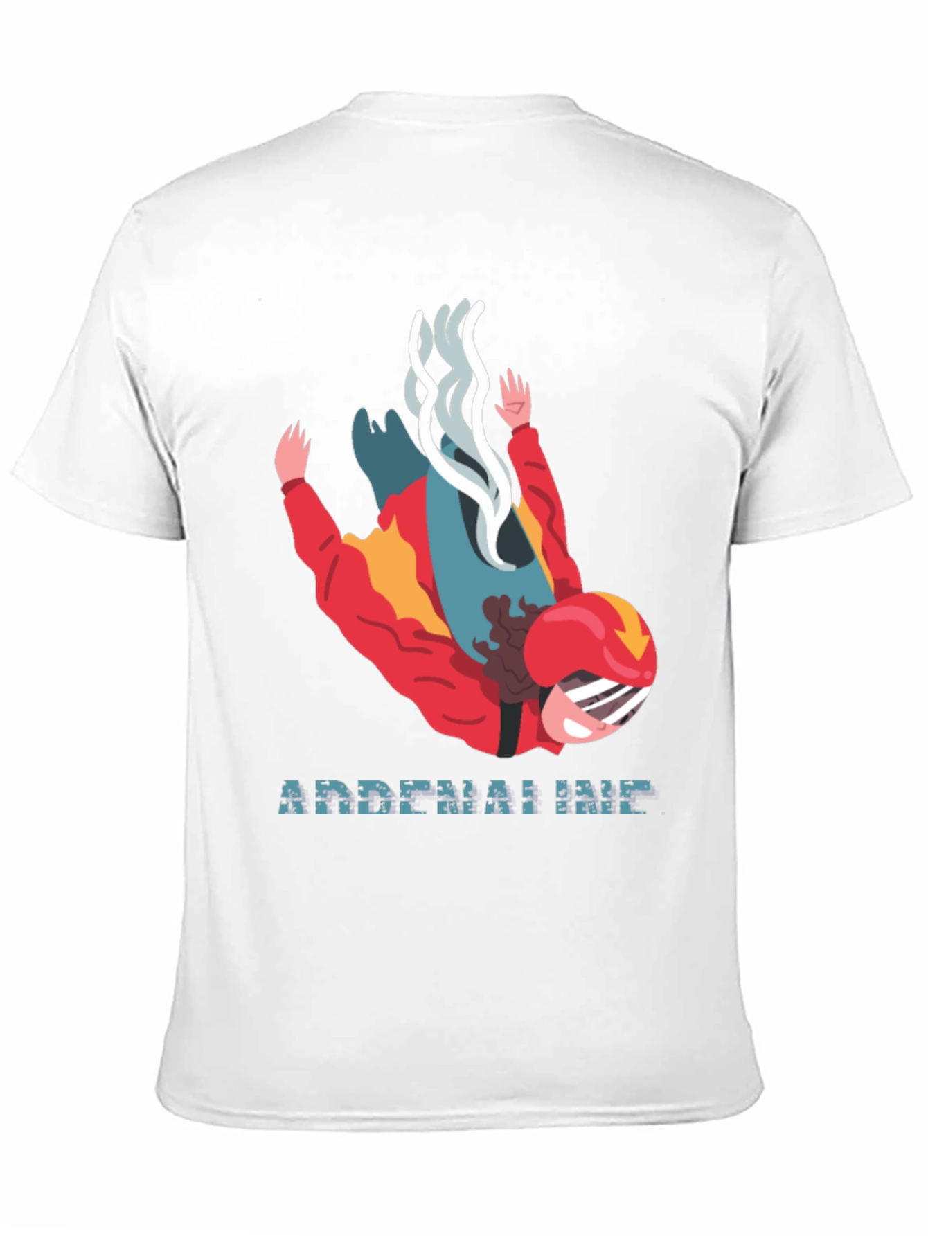 Camiseta Negra Adrenalina Paracaidismo