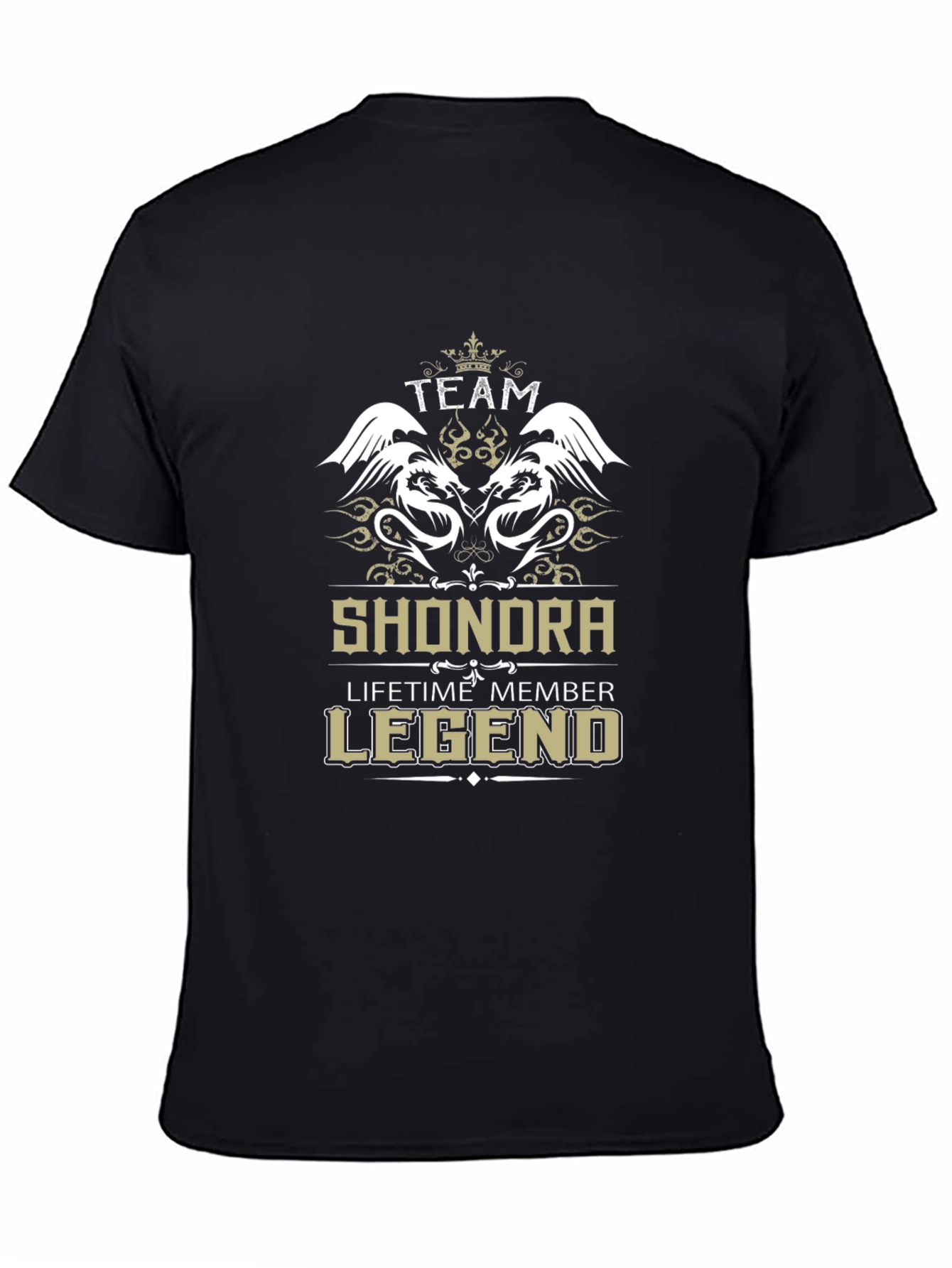 Camiseta Negra Personalizada Shondra Legend