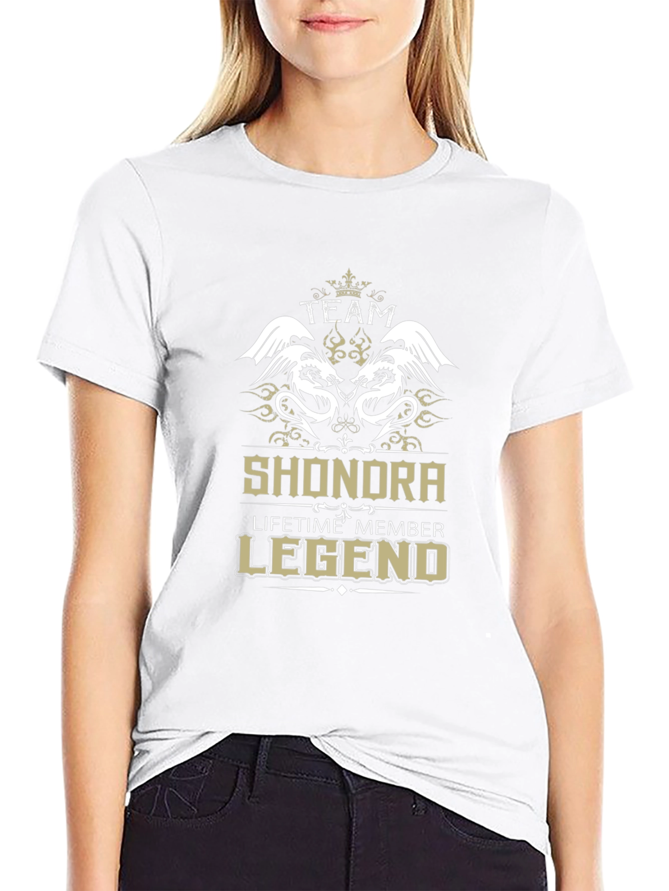 Camiseta Negra Personalizada Shondra Legend