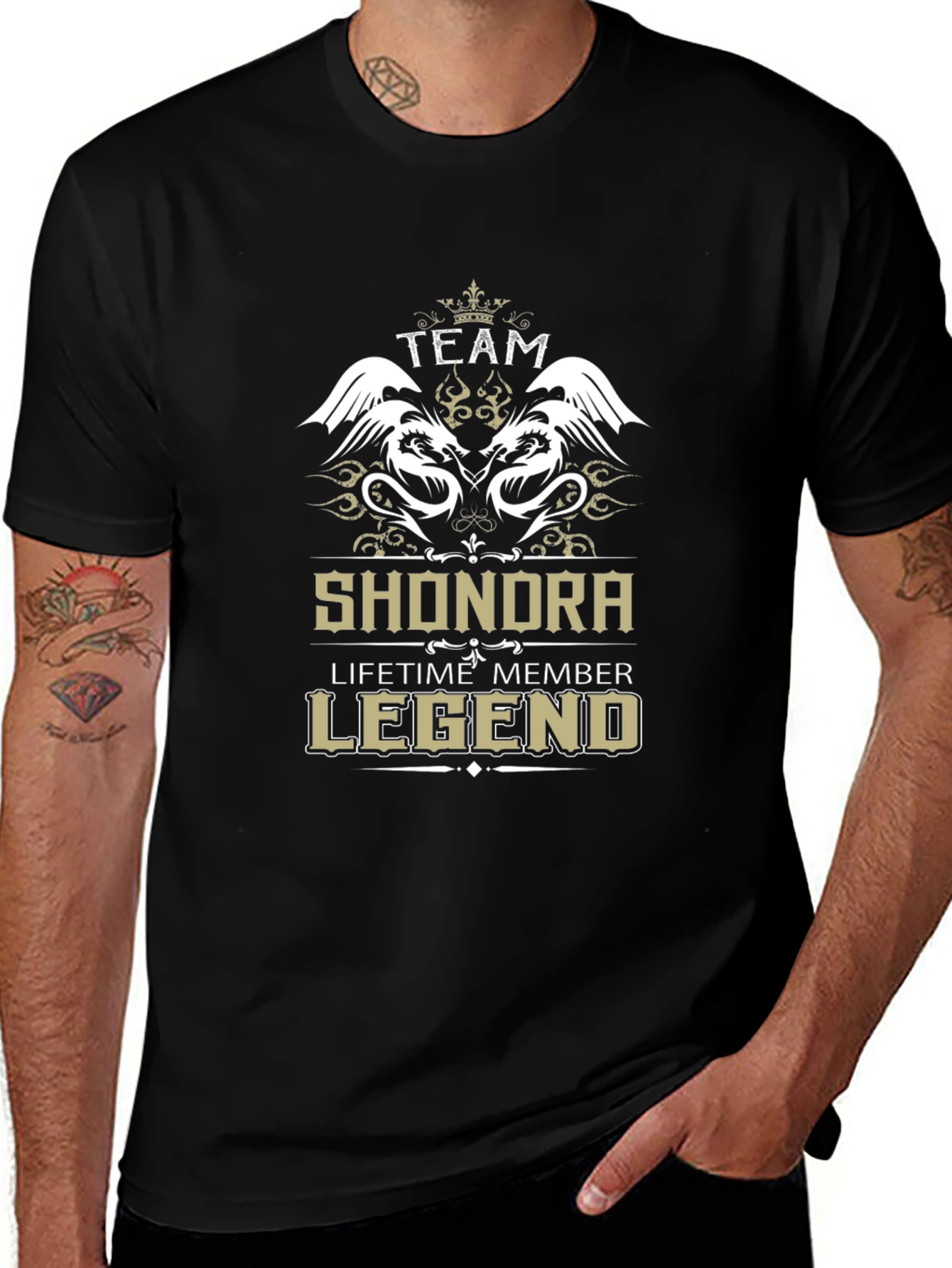 Camiseta Negra Personalizada Shondra Legend