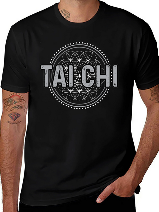 Camiseta Tai Chi Diseño Floral Hombre