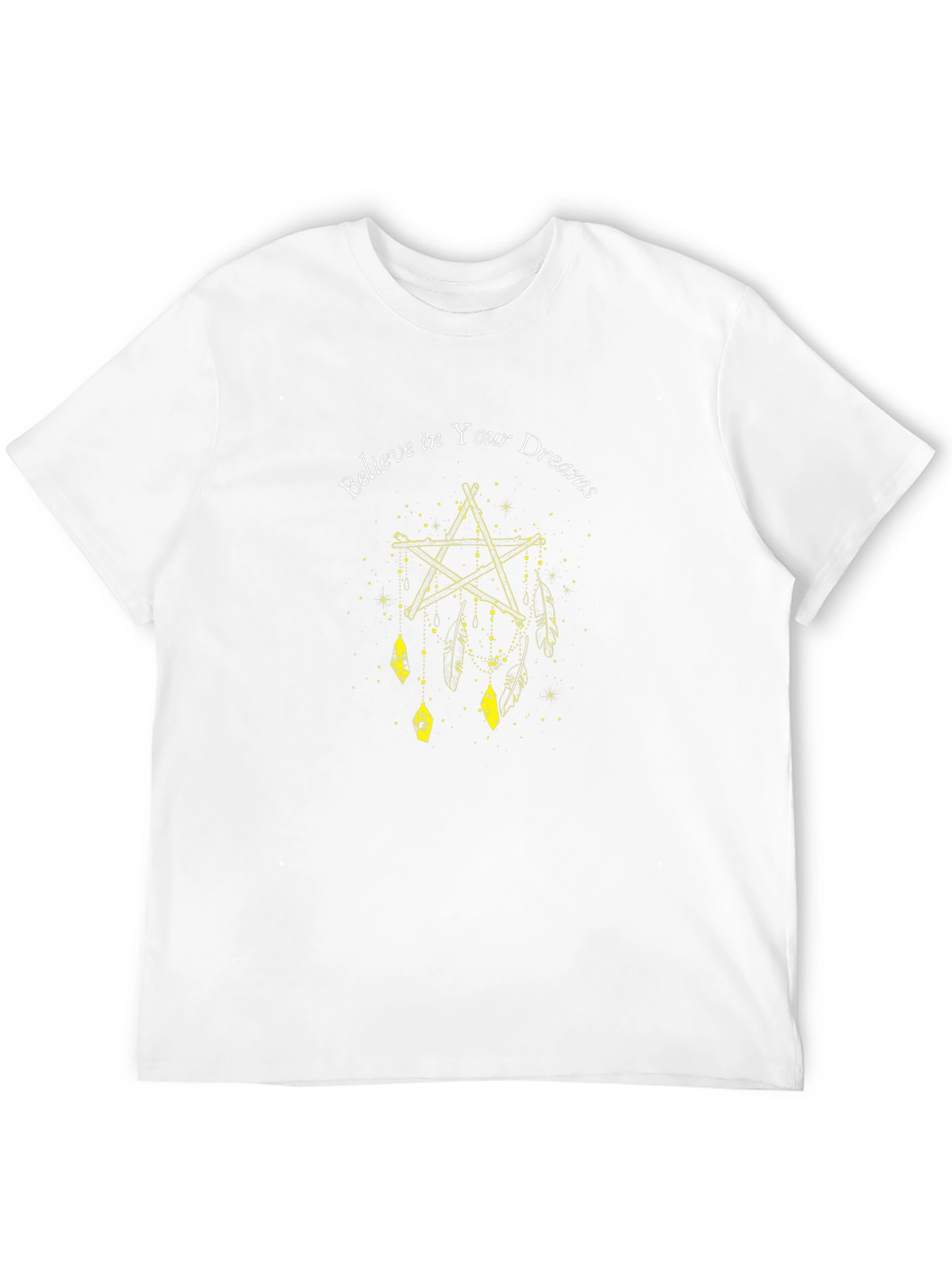 Camiseta Negra Cree en Tus Sueños Estampada