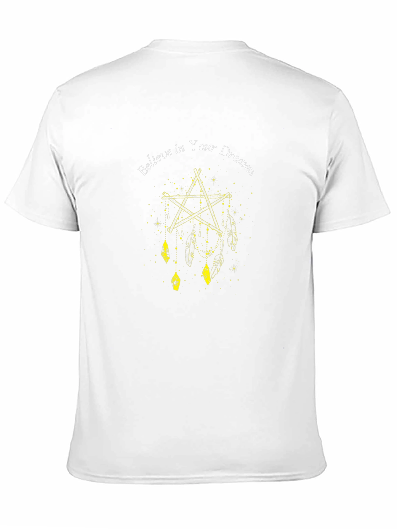 Camiseta Negra Cree en Tus Sueños Estampada