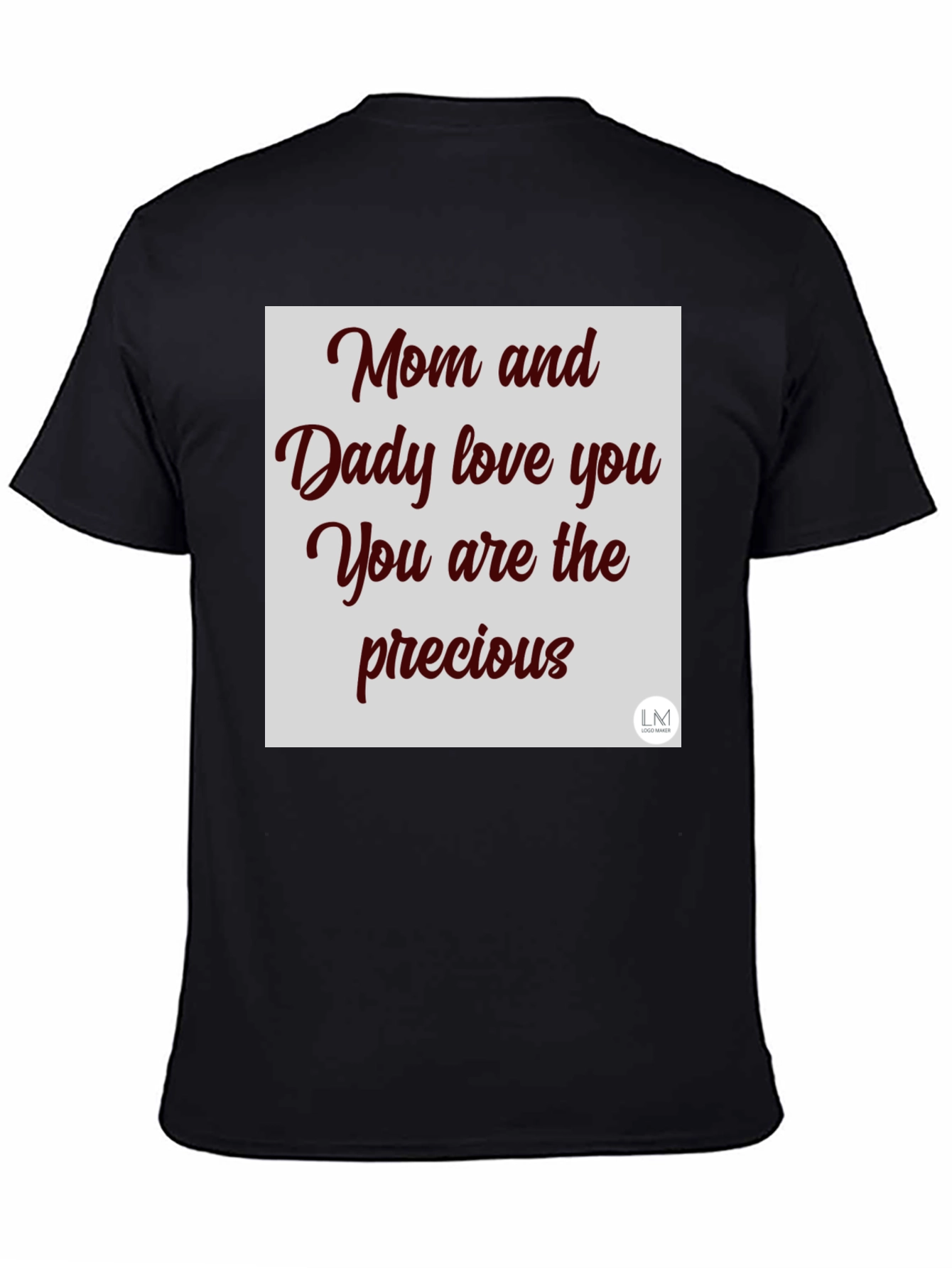 Camiseta Negra Mamá y Papá te Aman