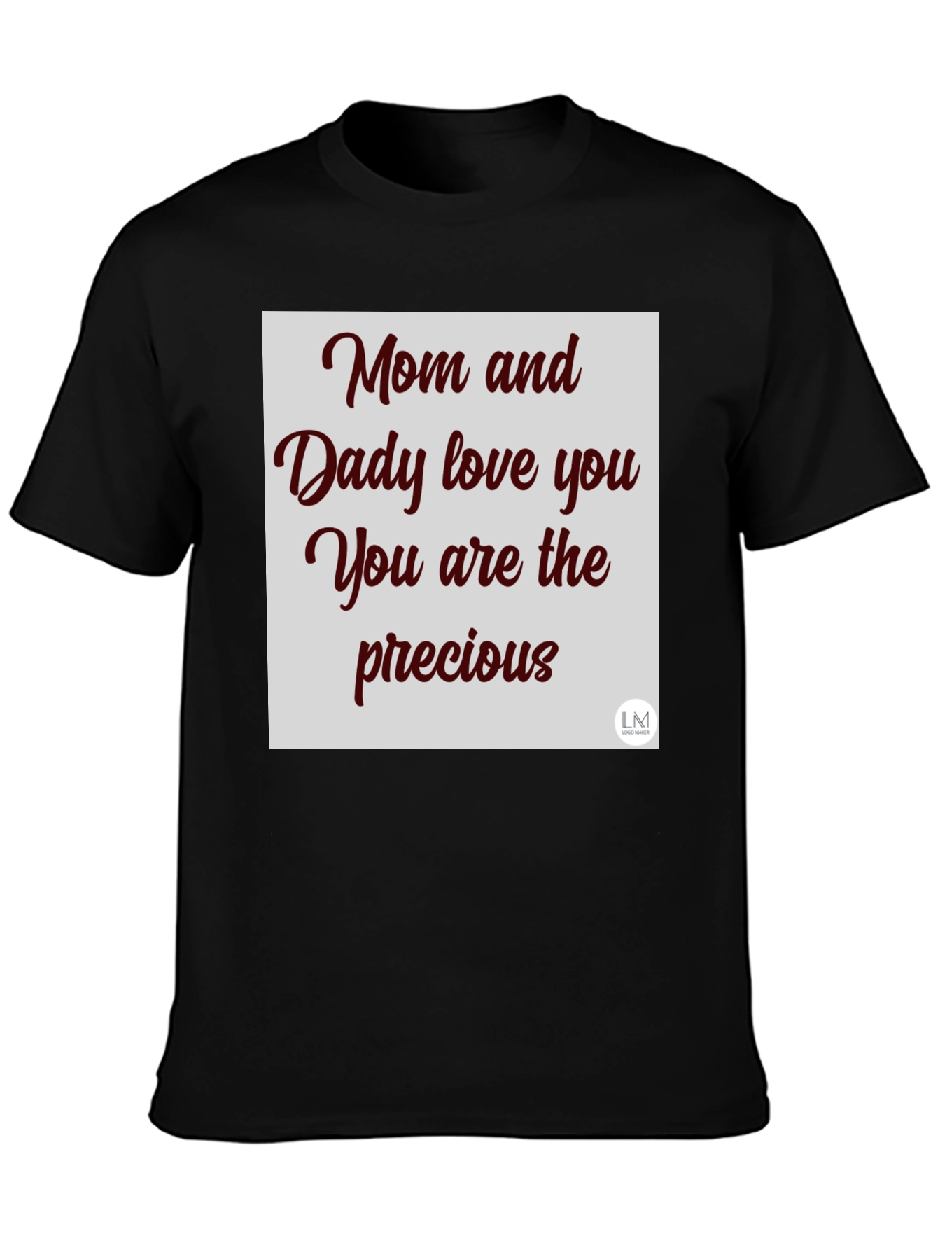 Camiseta Negra Mamá y Papá te Aman