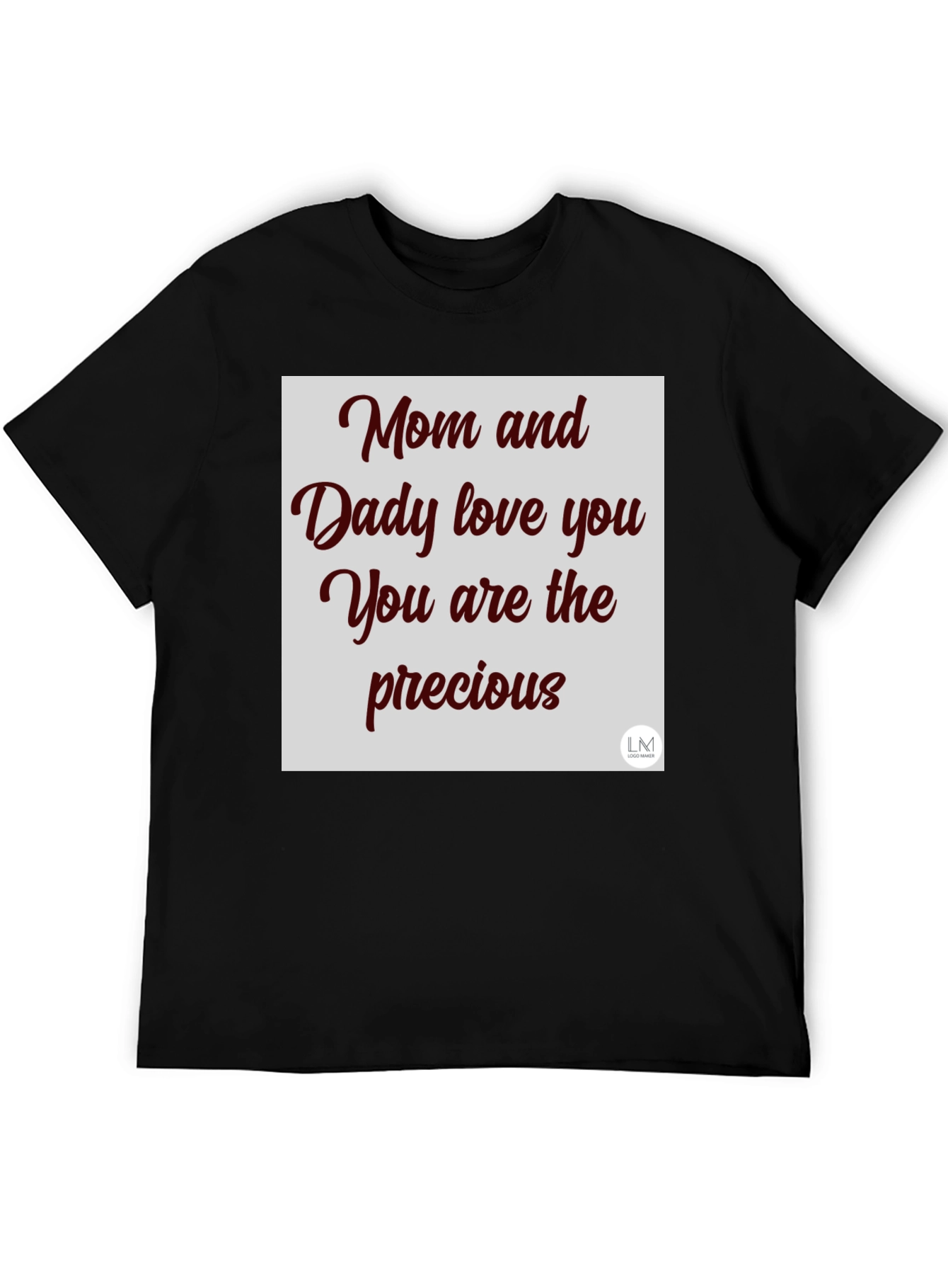 Camiseta Negra Mamá y Papá te Aman