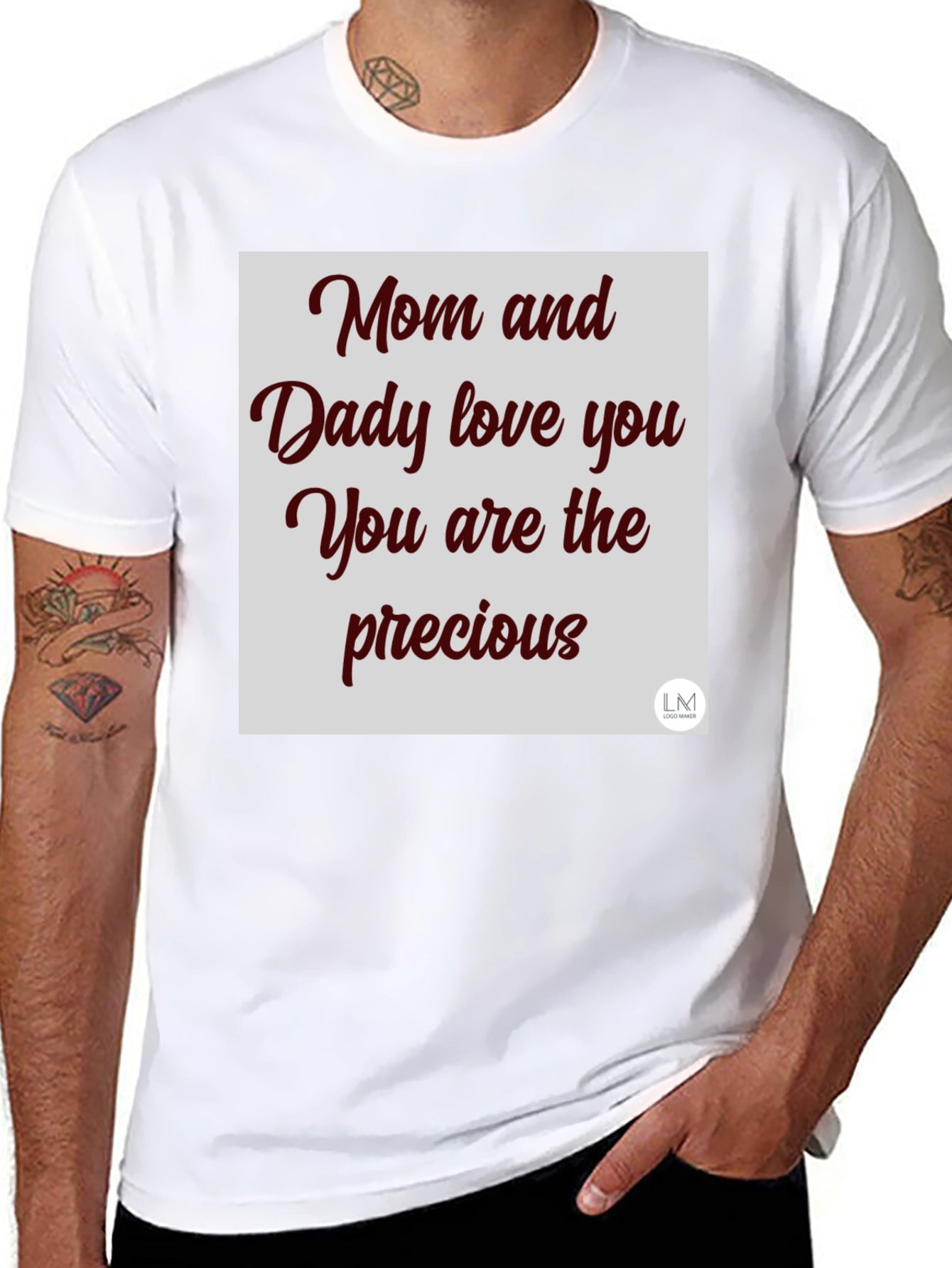 Camiseta Negra Mamá y Papá te Aman