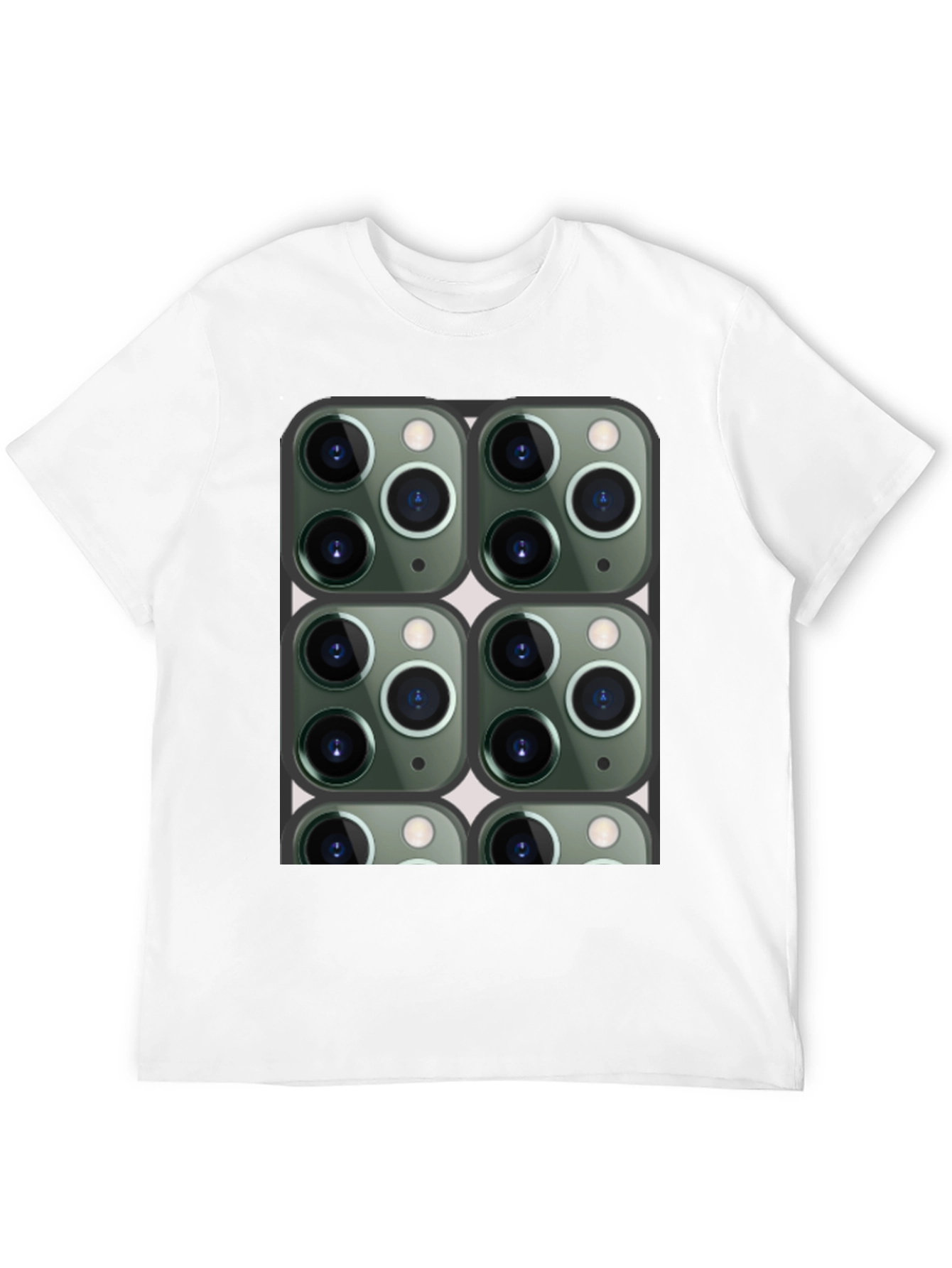 Camiseta Negra con Diseño de Cámaras para Hombre