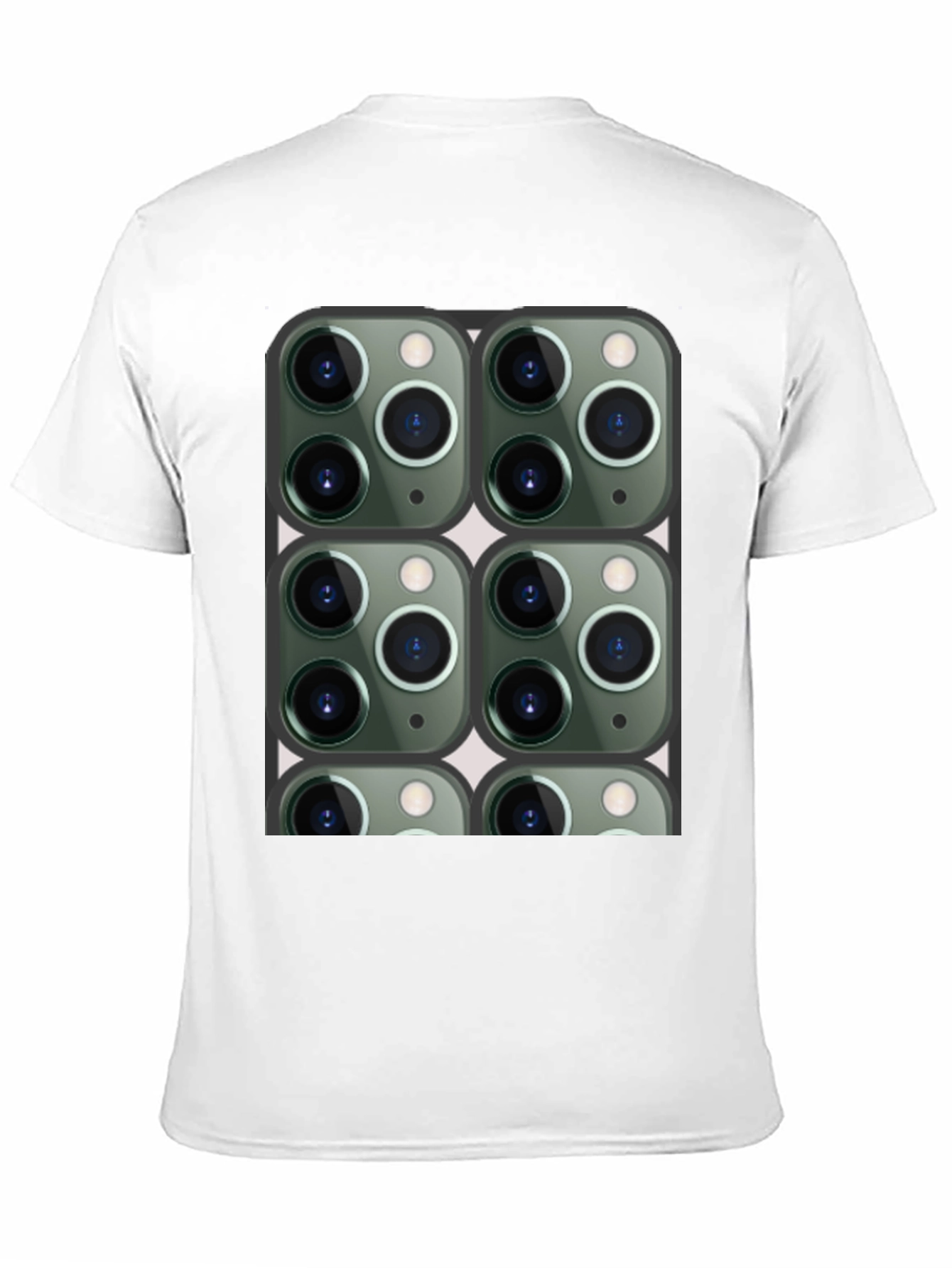 Camiseta Negra con Diseño de Cámaras para Hombre