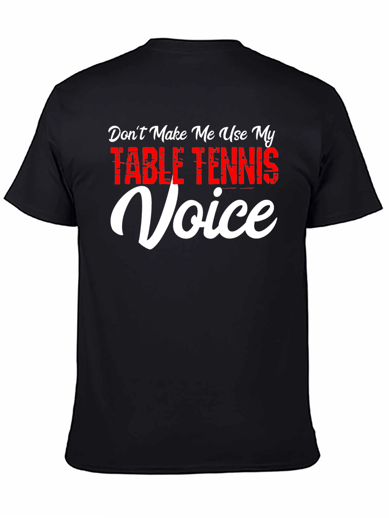 Camiseta Negra Voz de Tenis de Mesa