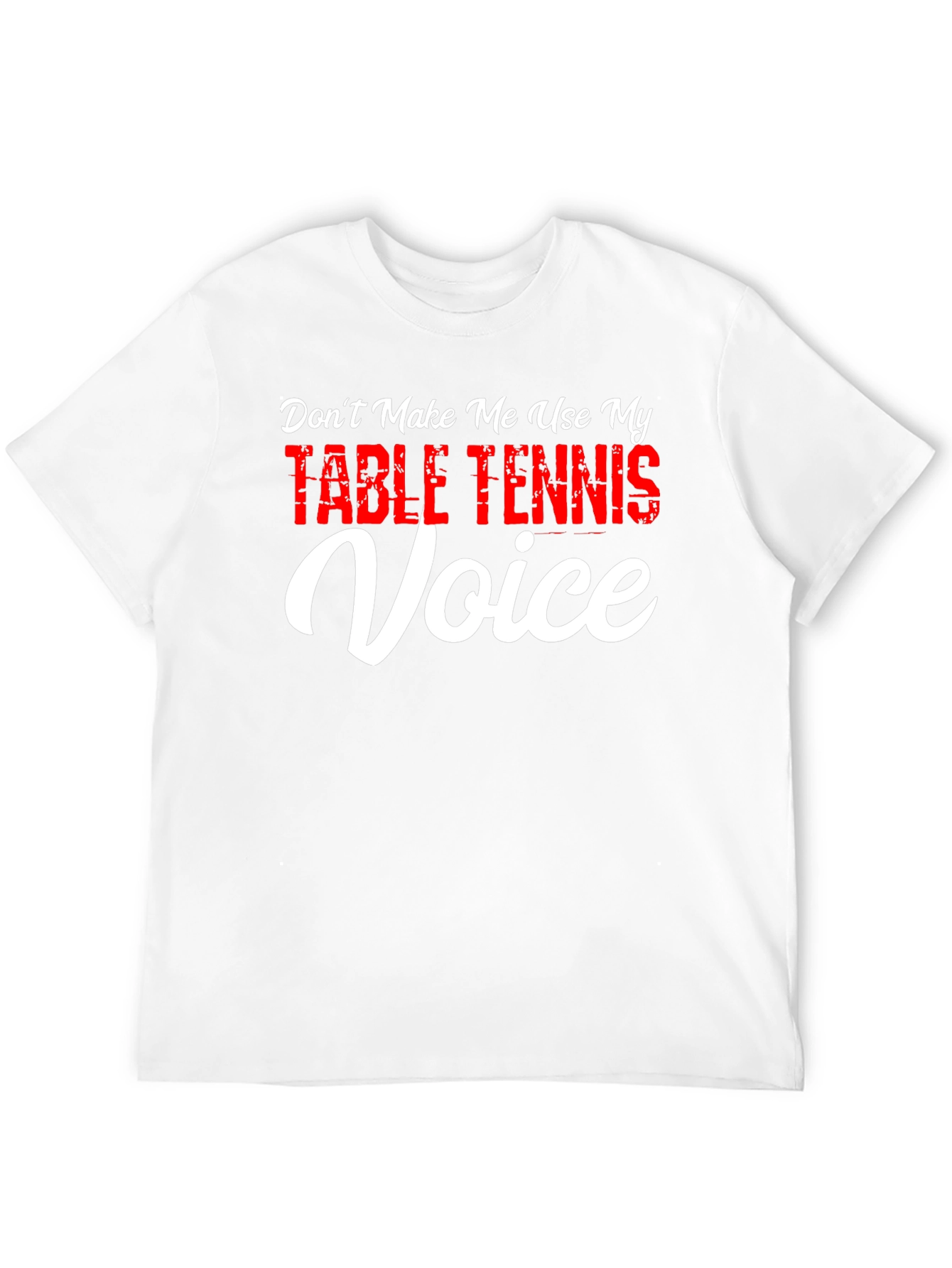 Camiseta Negra Voz de Tenis de Mesa