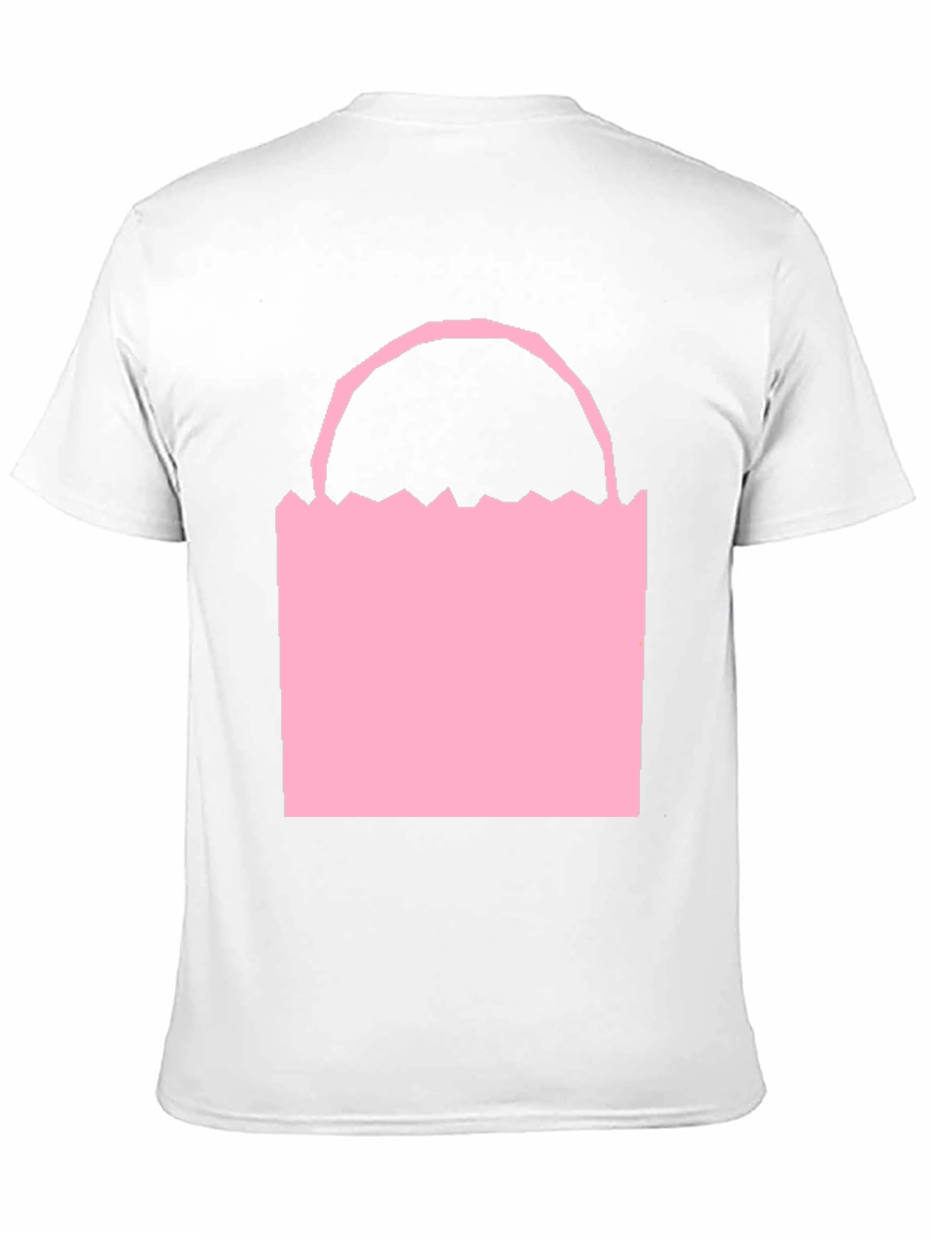 Camiseta Negra con Diseño de Bolsa Rosa
