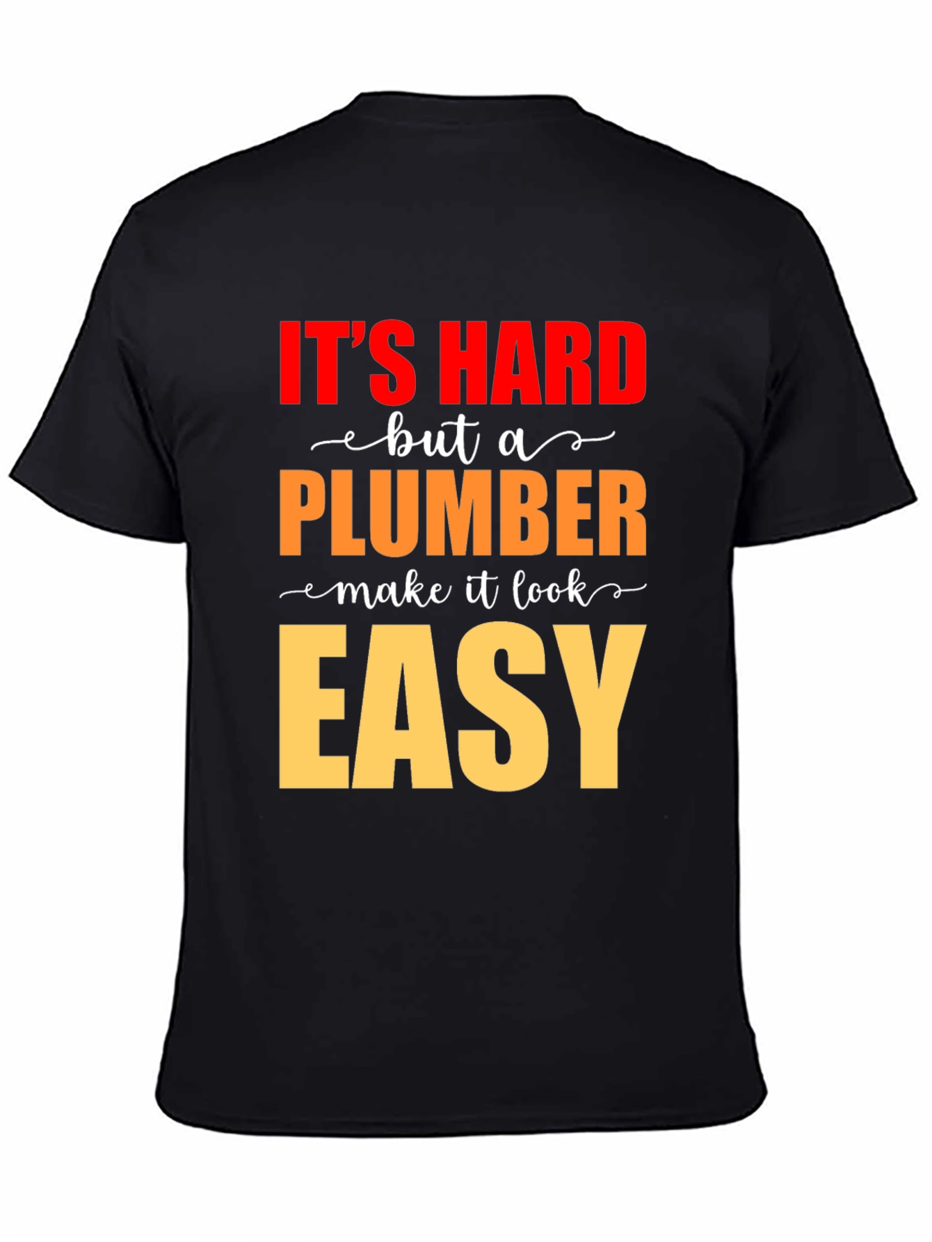 Camiseta Negra Plomero lo hace fácil