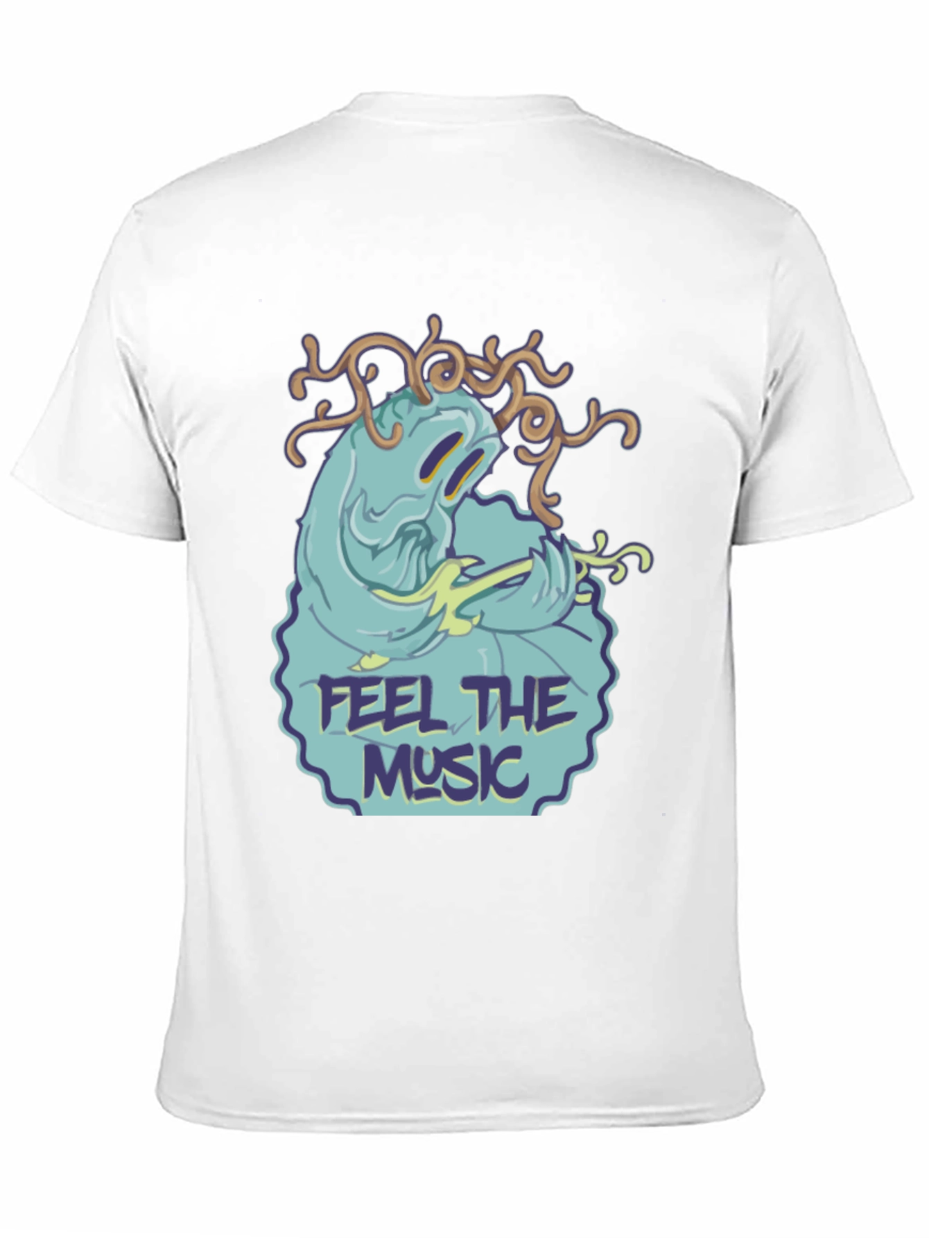 Camiseta Negra Feel the Music con Diseño Único