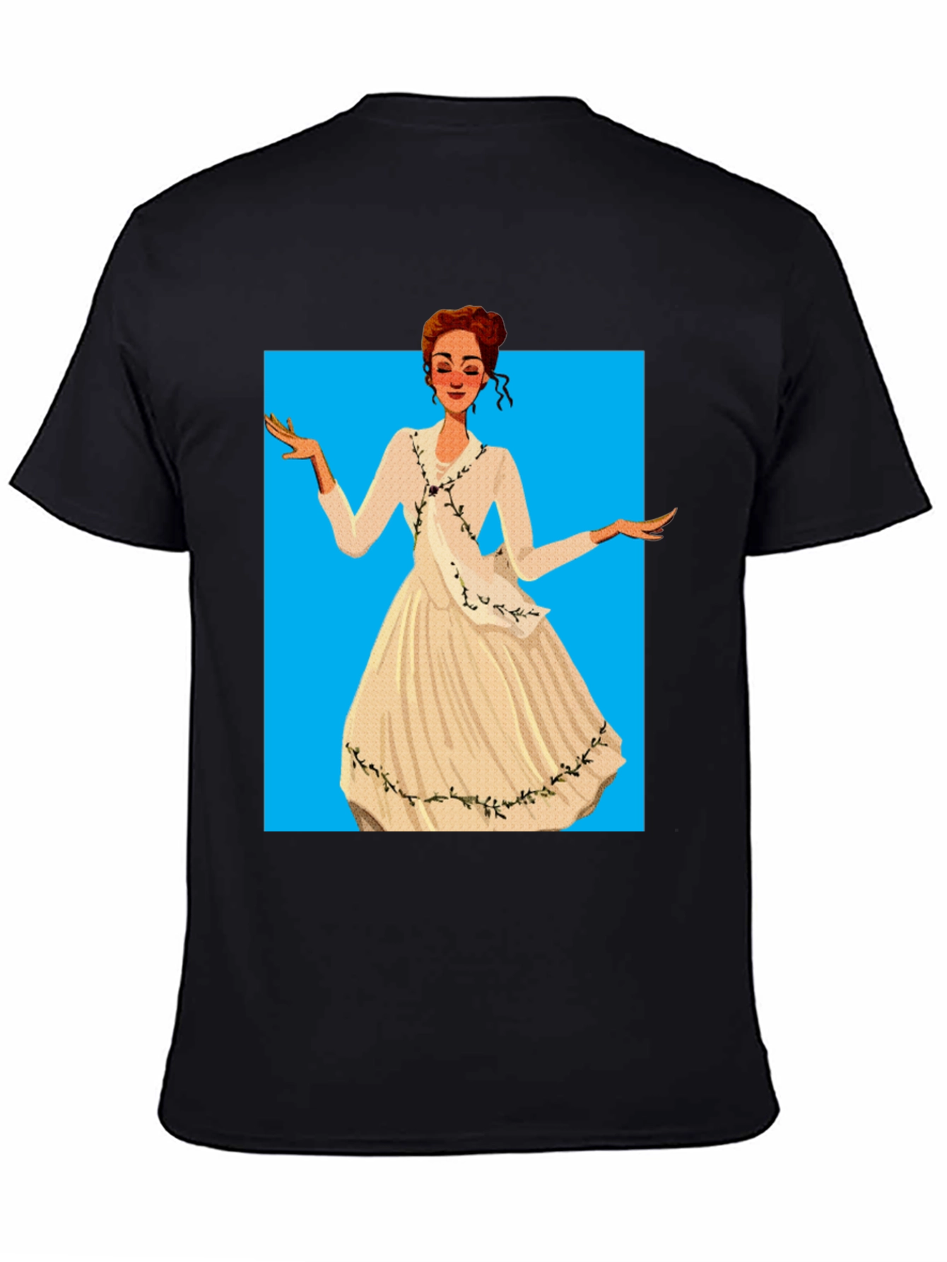 Camiseta Negra con Diseño de Época
