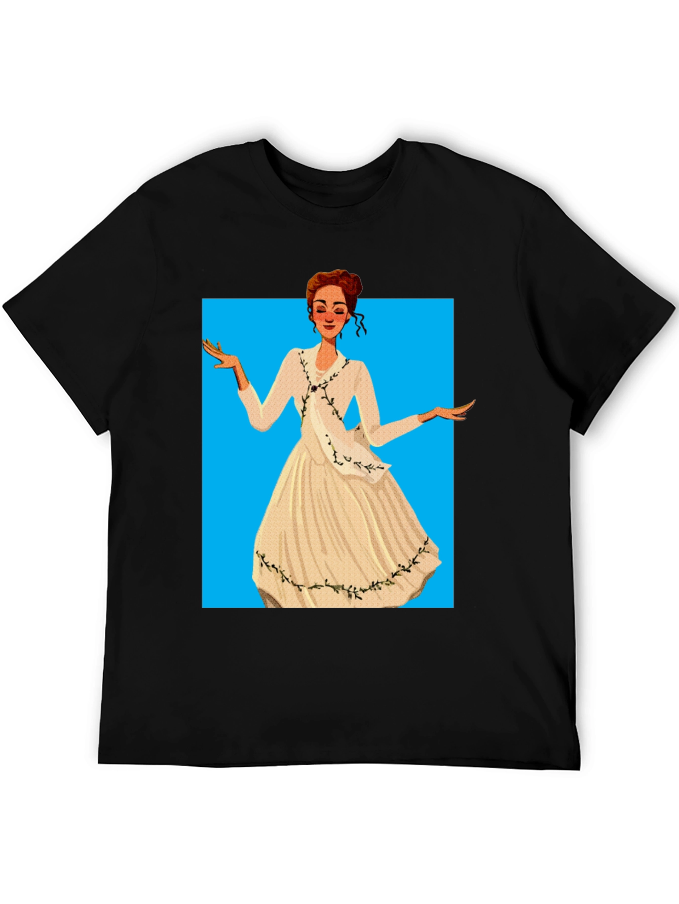 Camiseta Negra con Diseño de Época