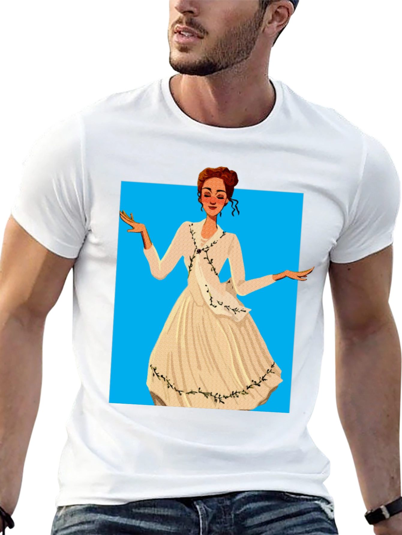 Camiseta Negra con Diseño de Época