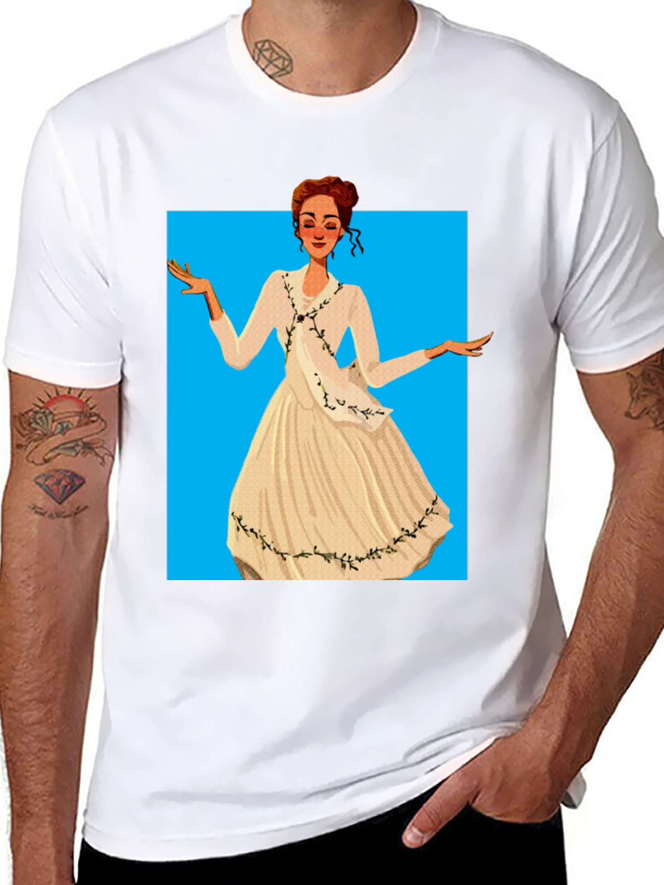 Camiseta Negra con Diseño de Época