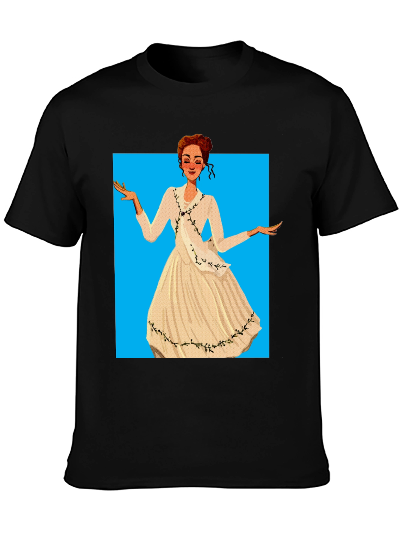 Camiseta Negra con Diseño de Época