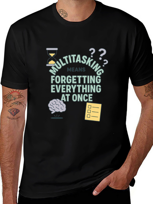Camiseta Negra Multitasking: Olvídalo Todo