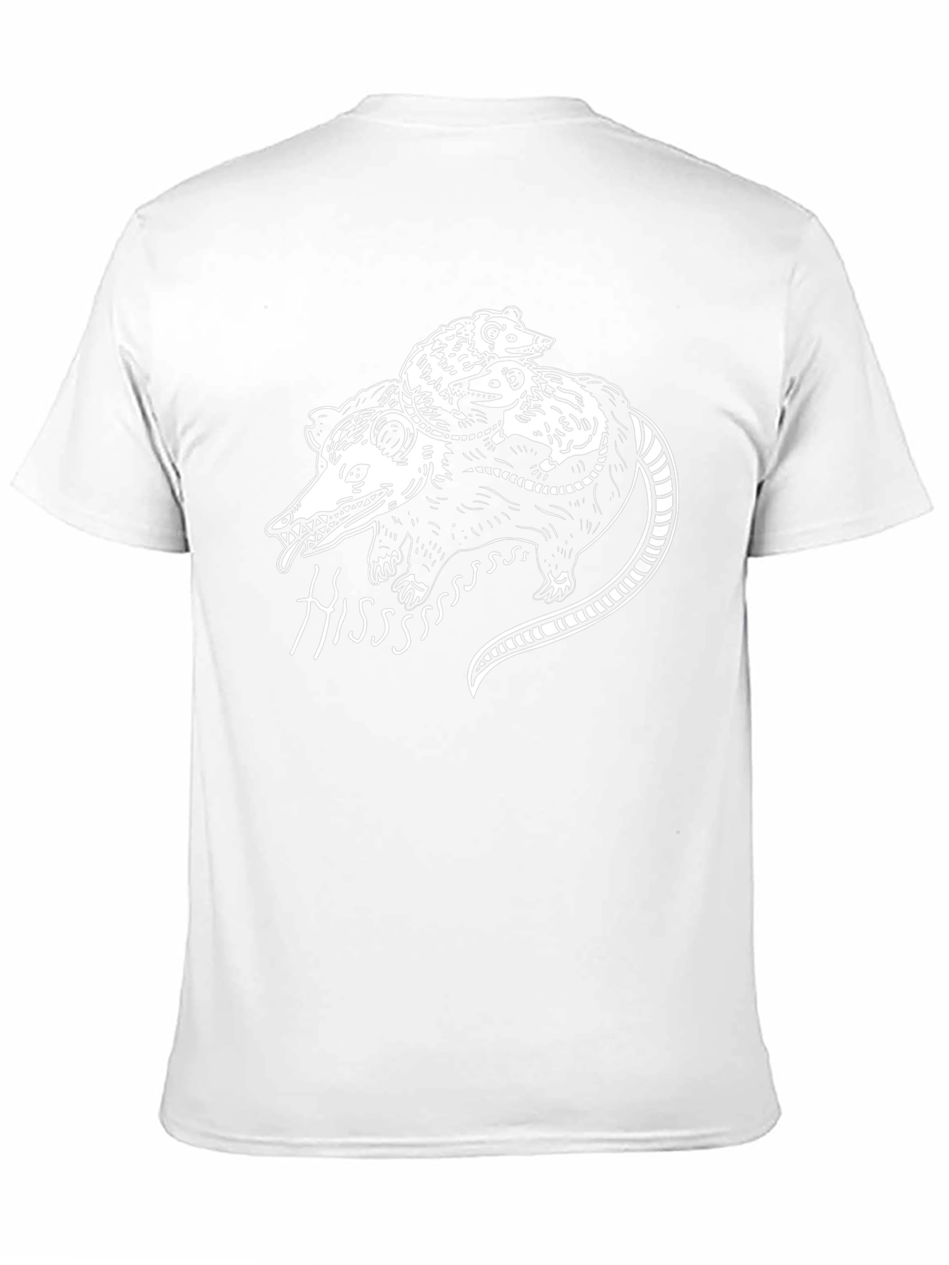 Camiseta Negra con Diseño de Zarigüeya Hiss