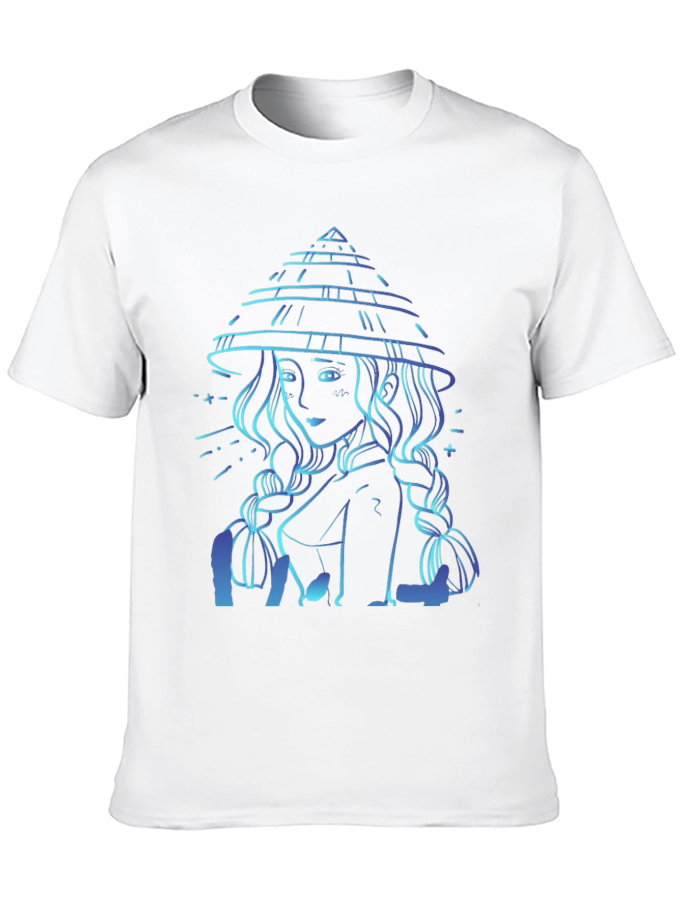 Camiseta Negra con Diseño de Chica Anime