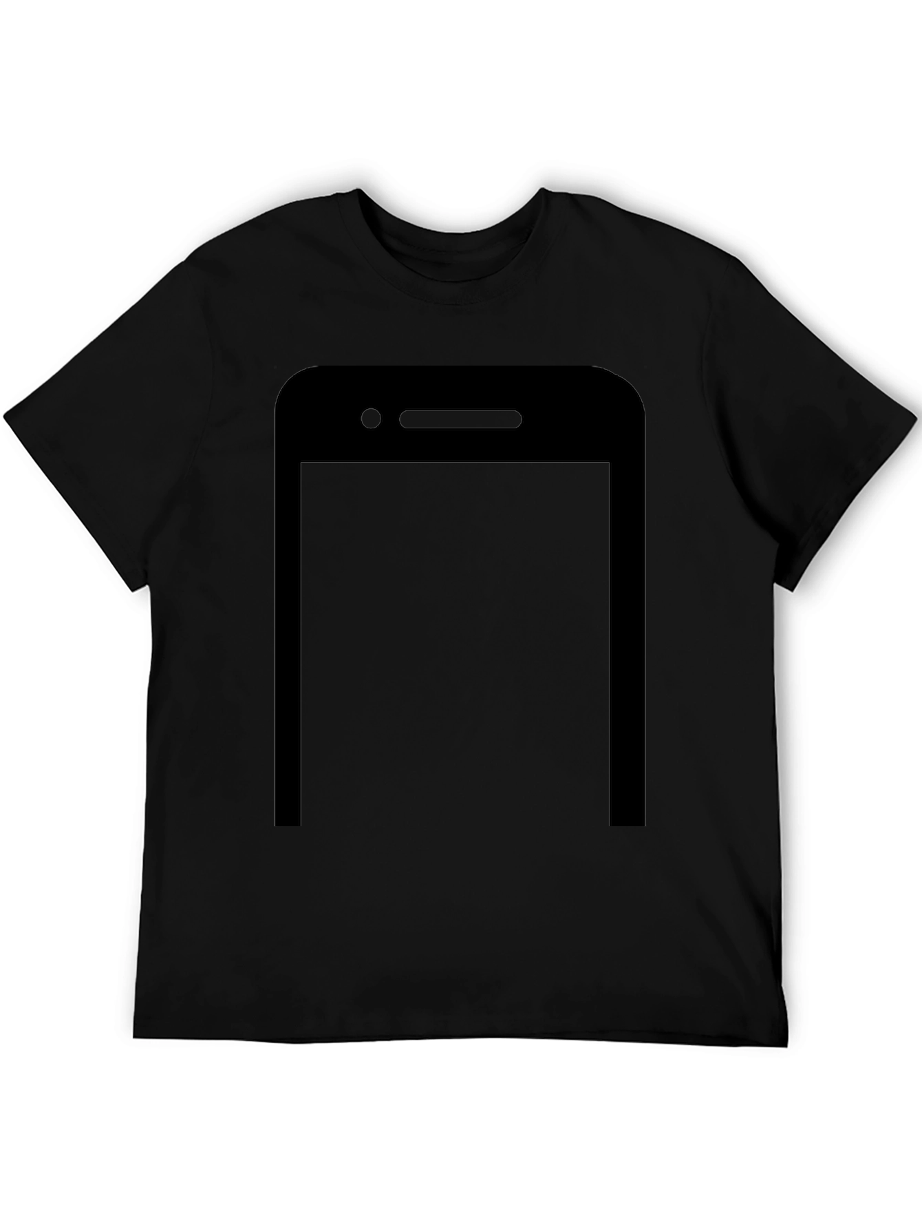 Camiseta Negra con Diseño de Smartphone