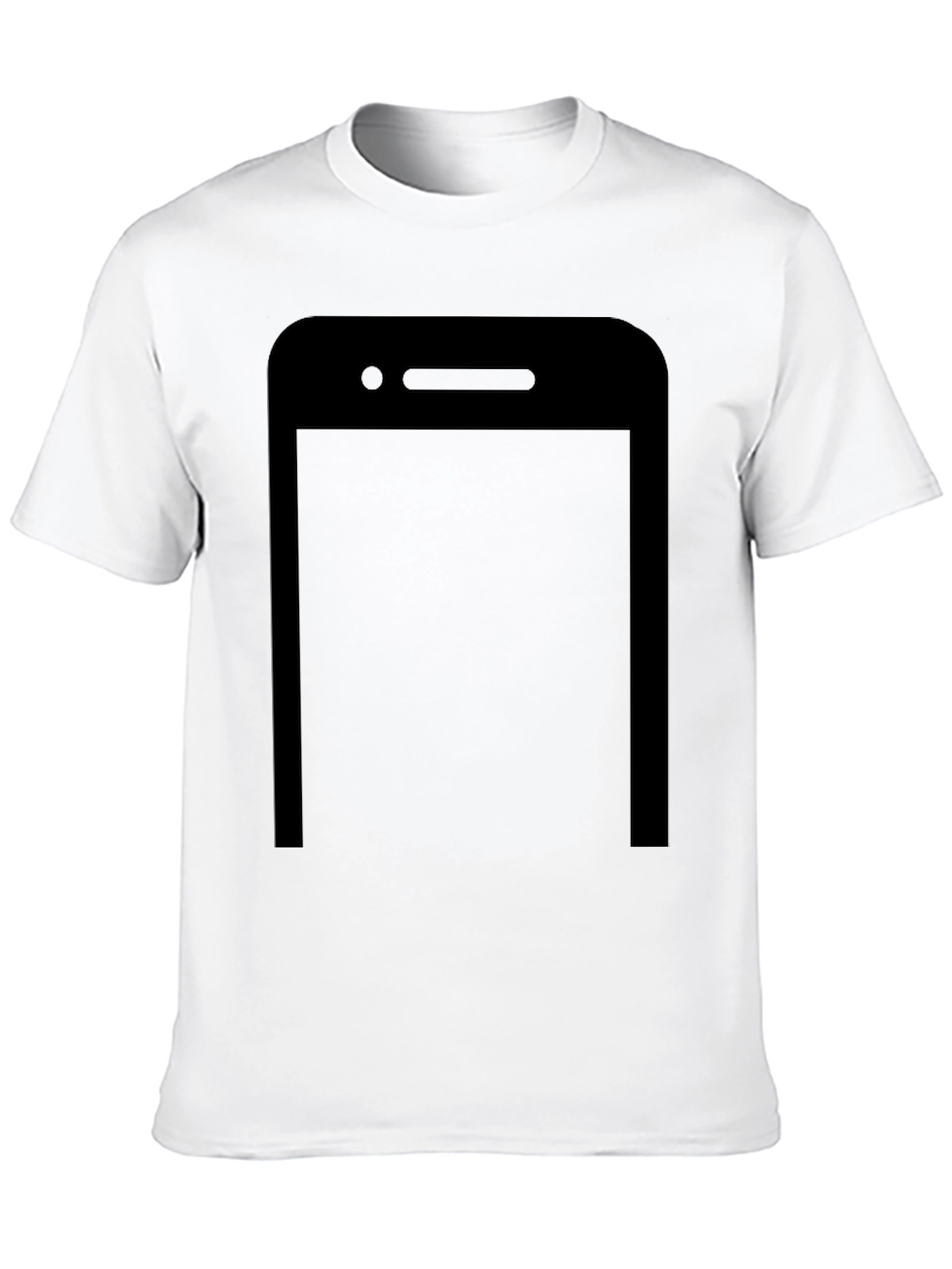Camiseta Negra con Diseño de Smartphone