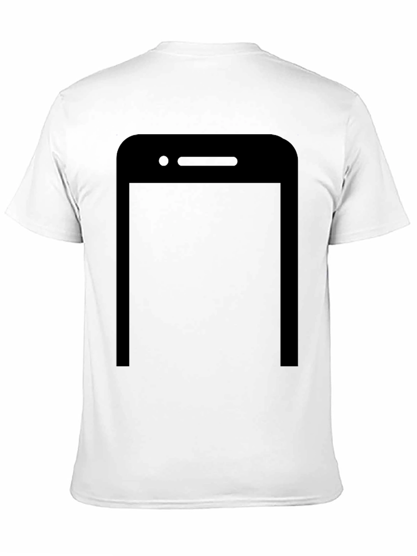 Camiseta Negra con Diseño de Smartphone