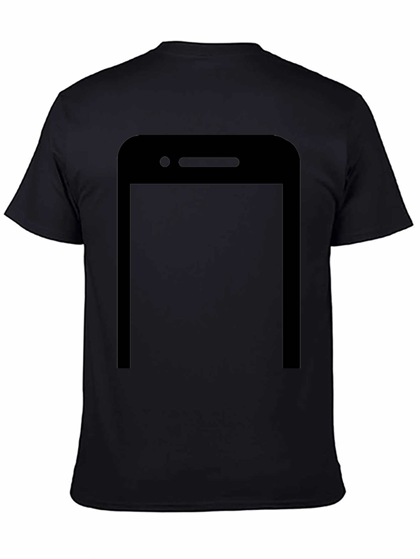 Camiseta Negra con Diseño de Smartphone