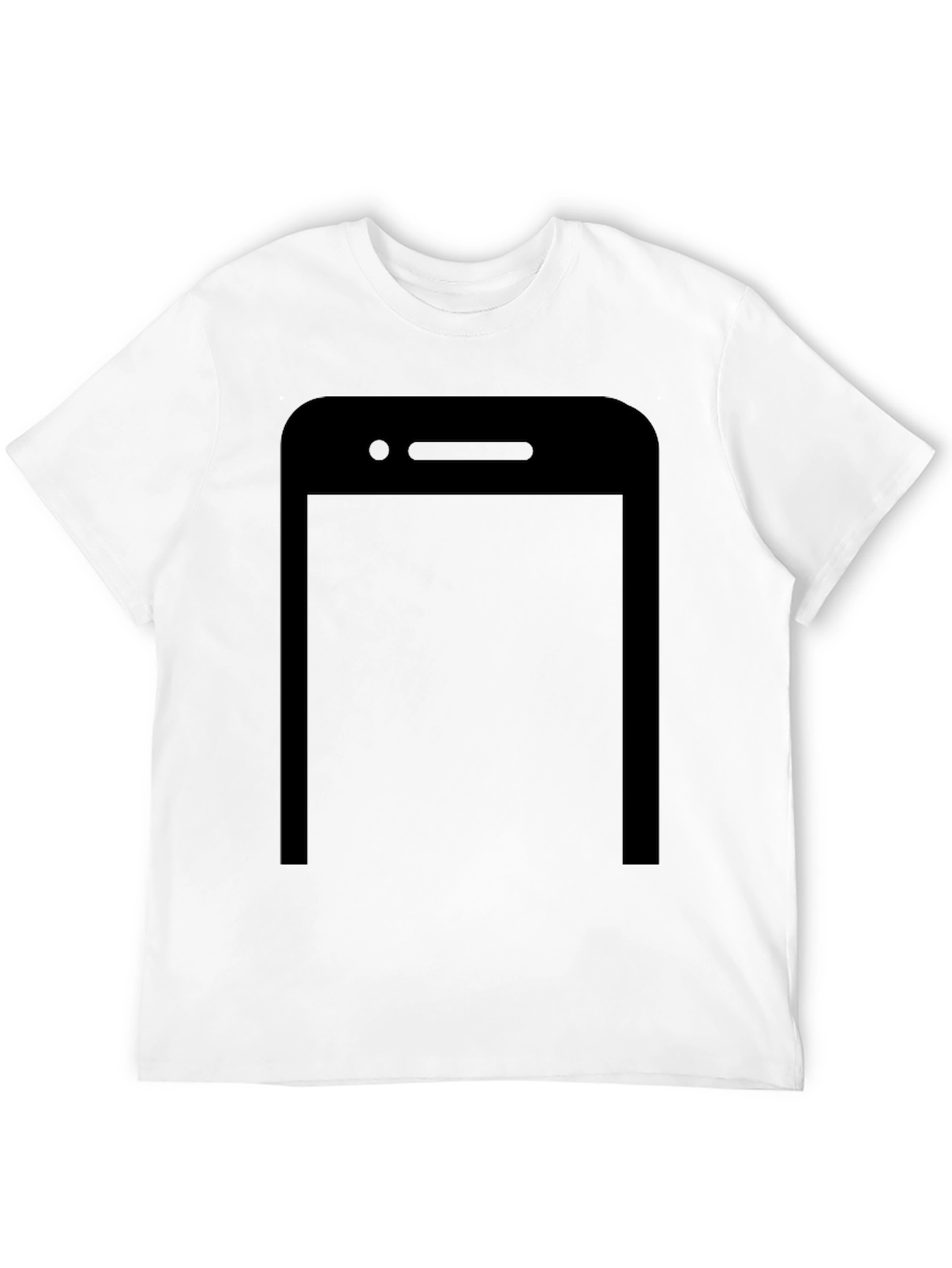 Camiseta Negra con Diseño de Smartphone