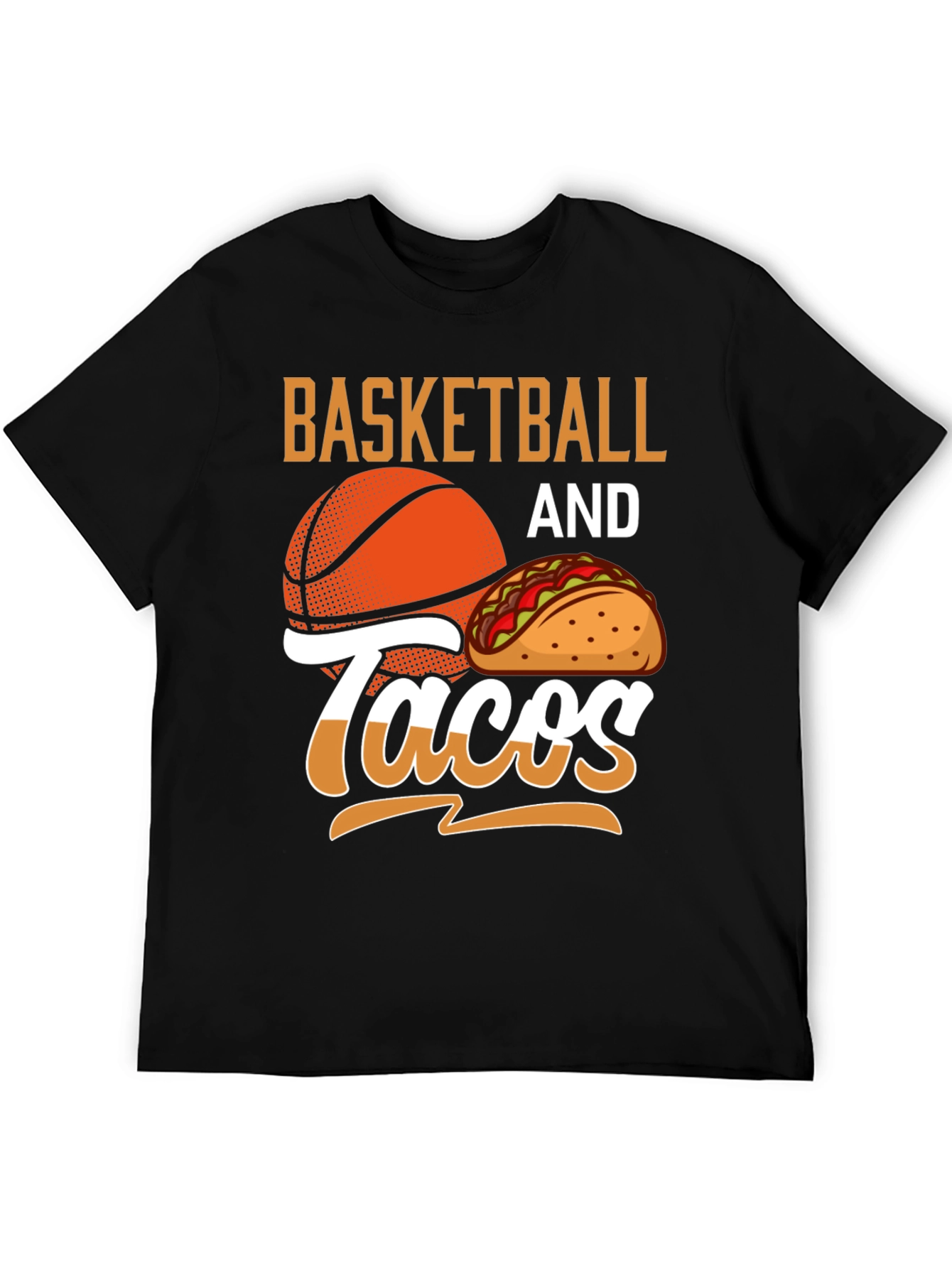 Camiseta Negra Basketball and Tacos para Hombre