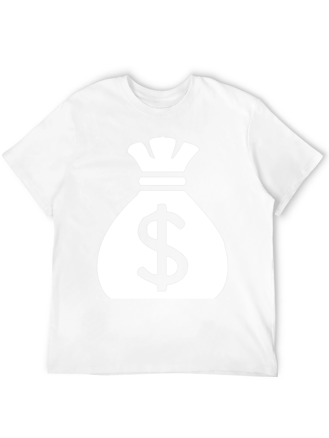 Camiseta Negra con Diseño de Saco de Dinero