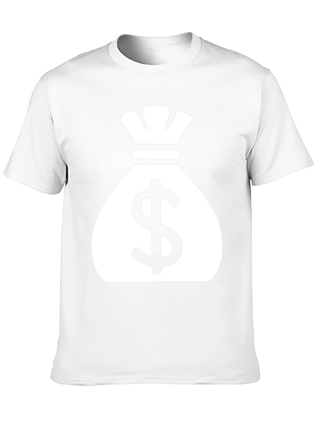 Camiseta Negra con Diseño de Saco de Dinero