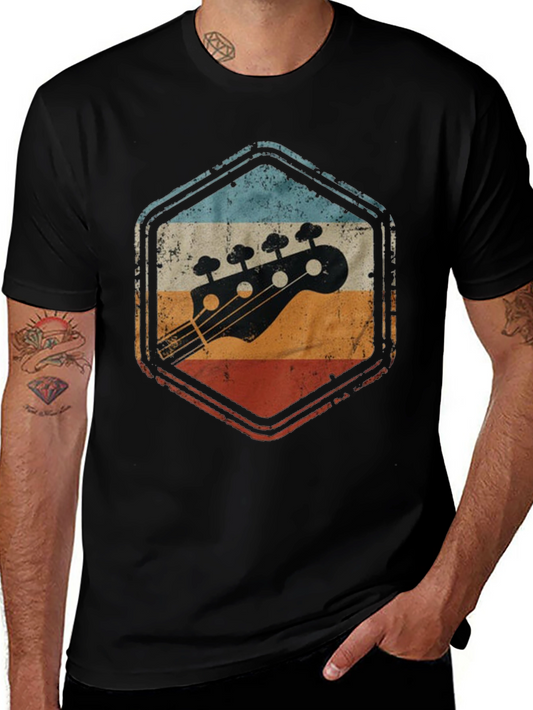 Camiseta Hombre Diseño Retro Bajo Vintage