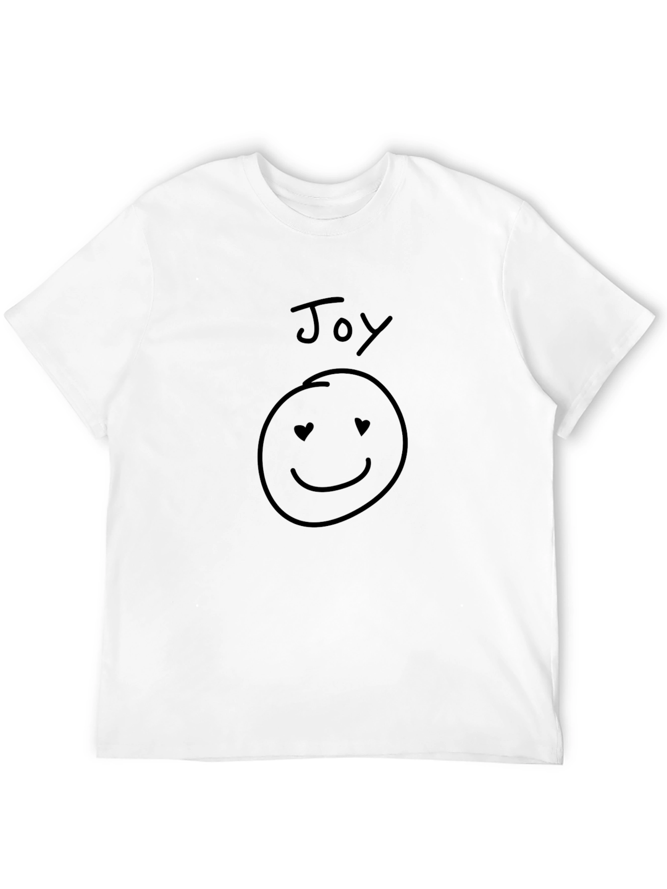 Camiseta Negra Estampada Joy con Smiley
