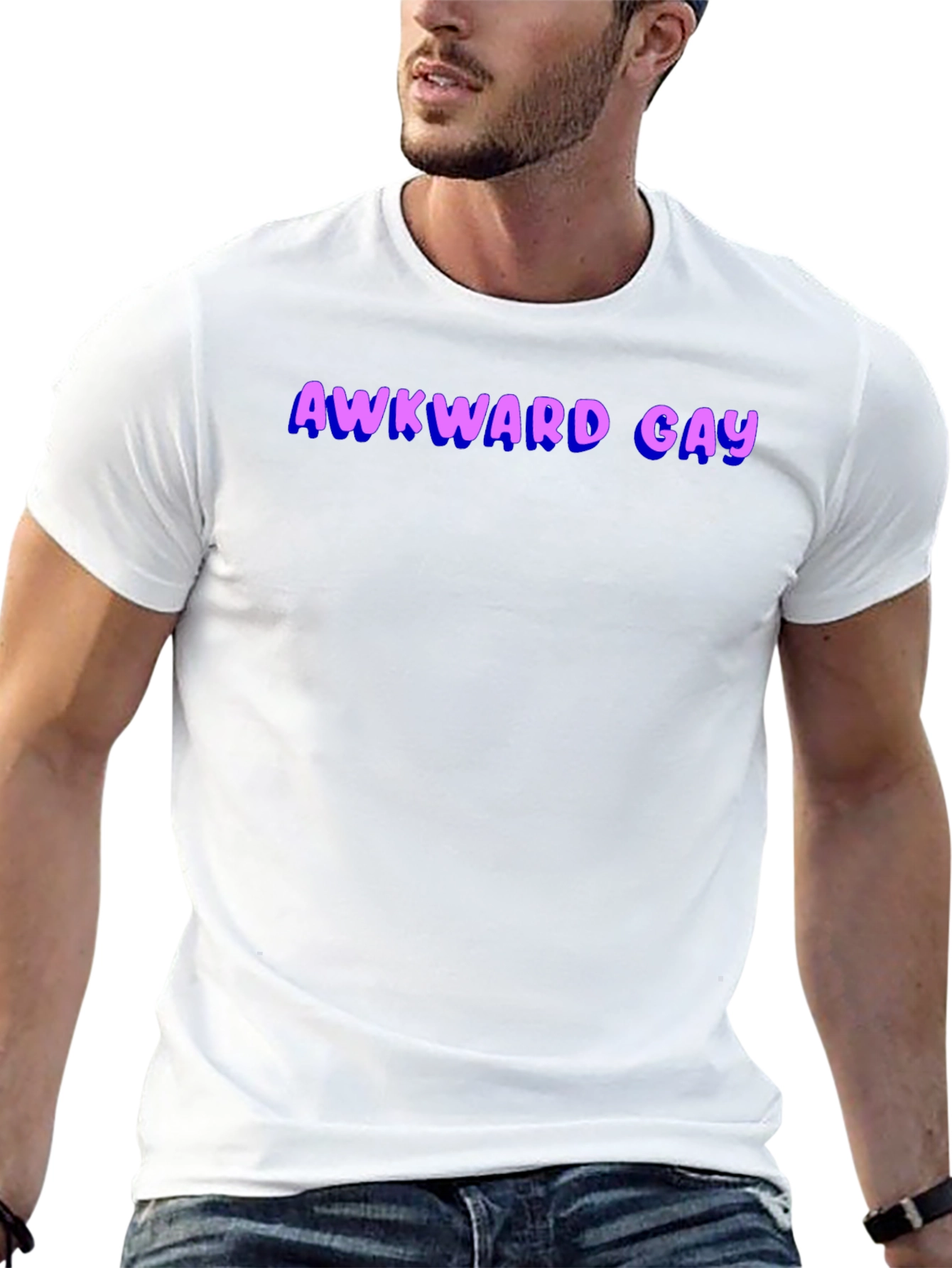 Camiseta Negra Awkward Gay