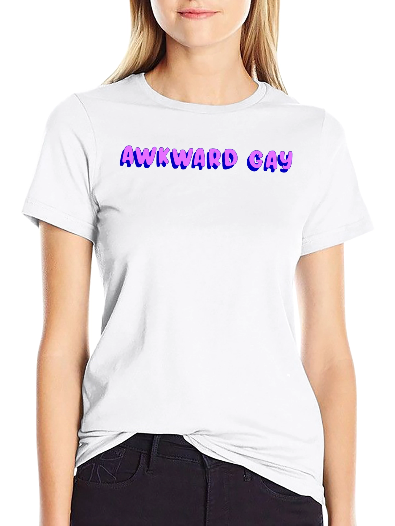 Camiseta Negra Awkward Gay