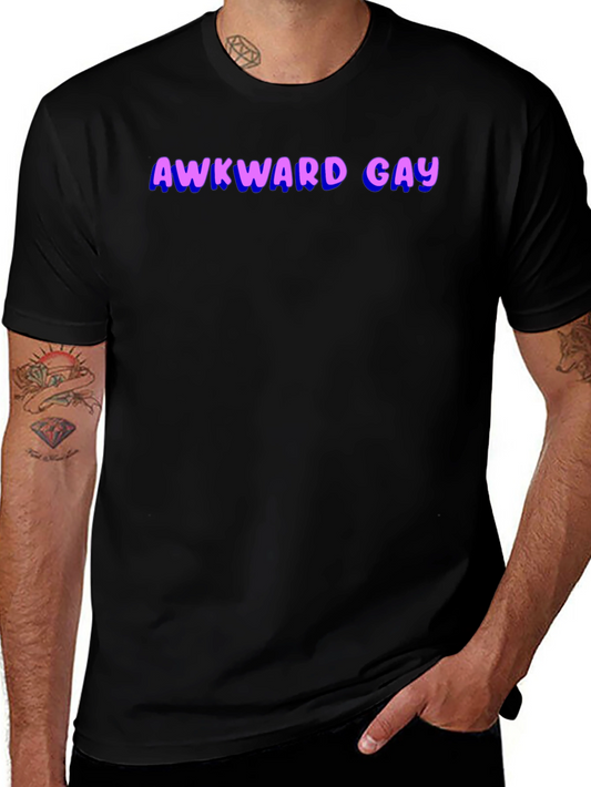 Camiseta Negra Awkward Gay